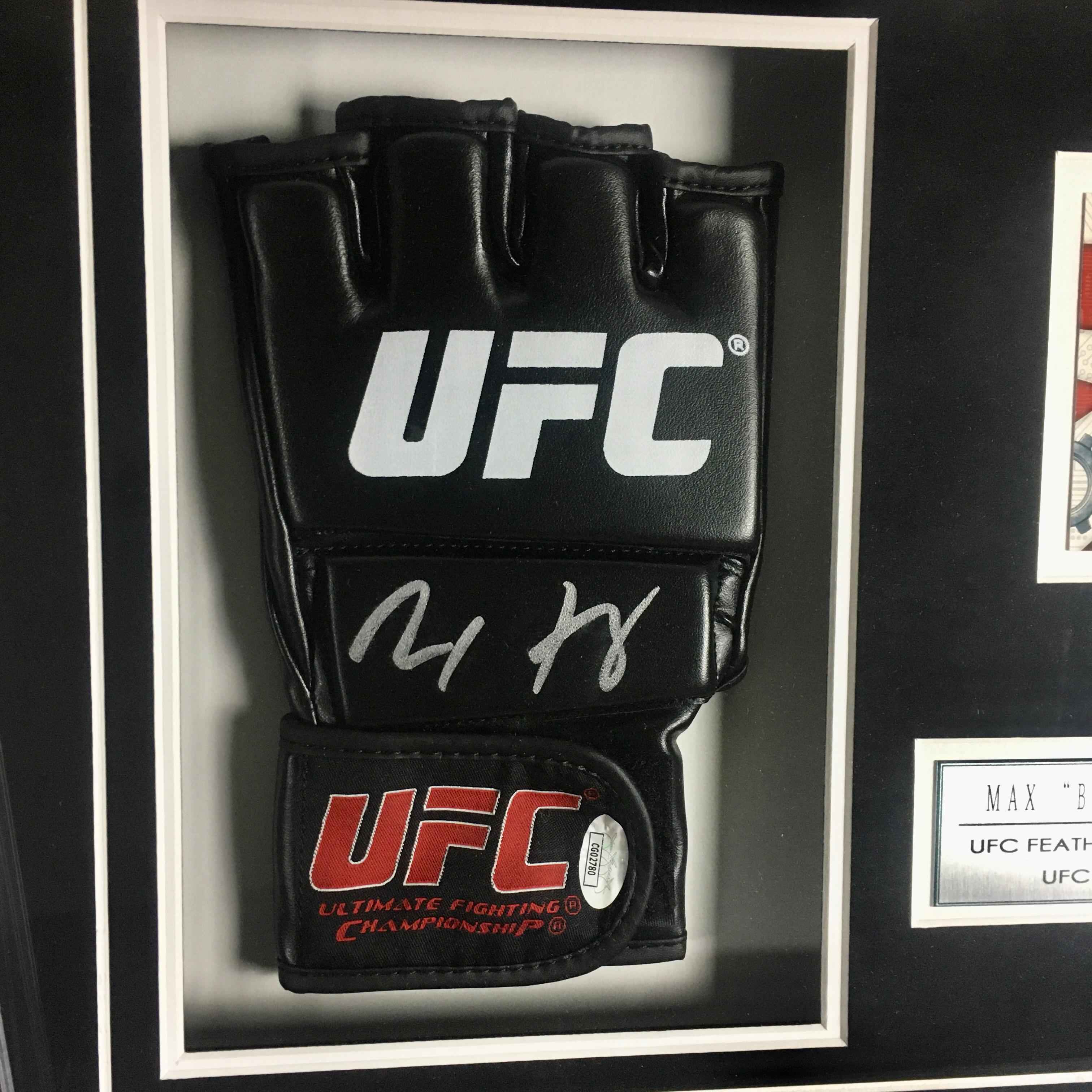 Max Holloway Signed Glove Framed