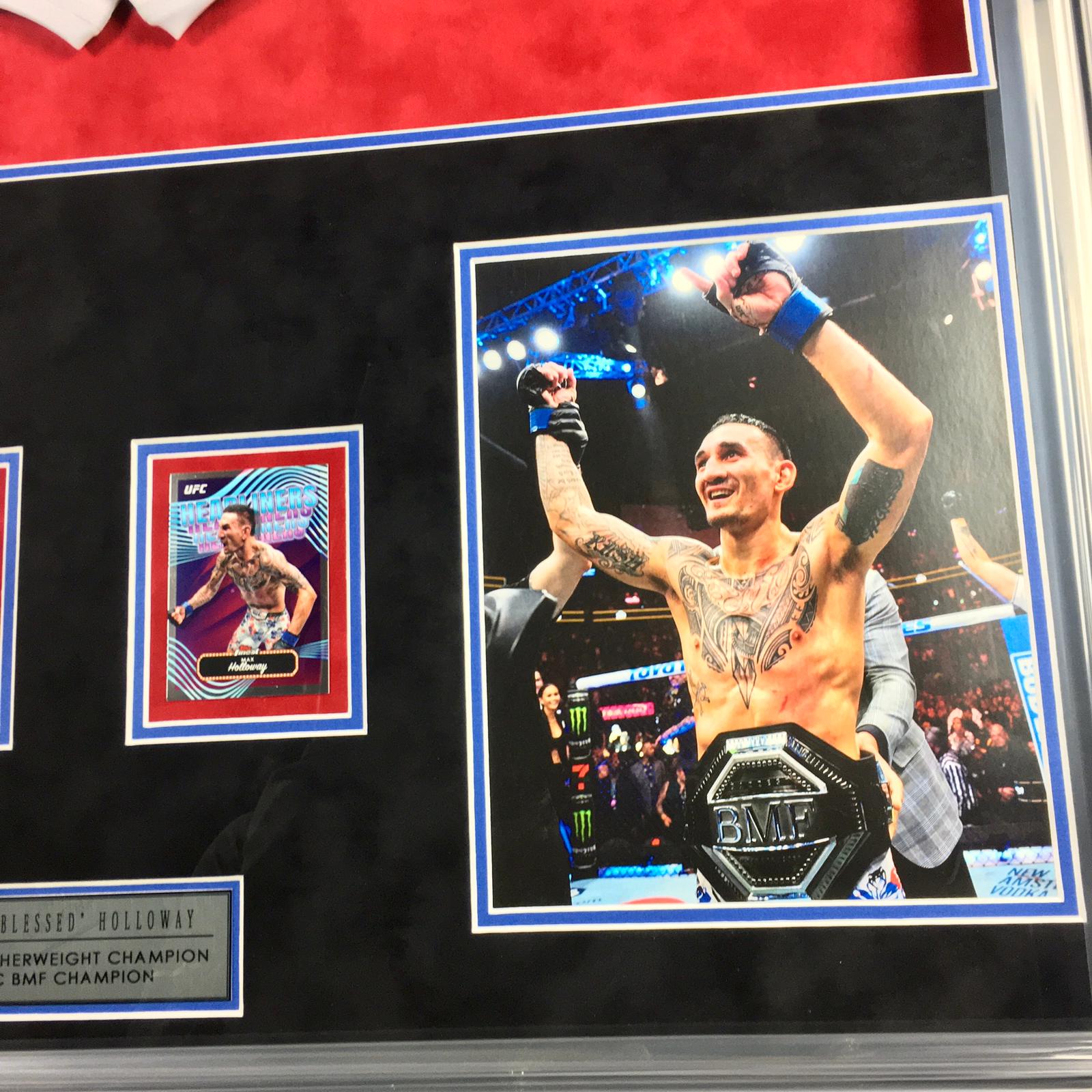 Max Holloway Signed Trunks Framed