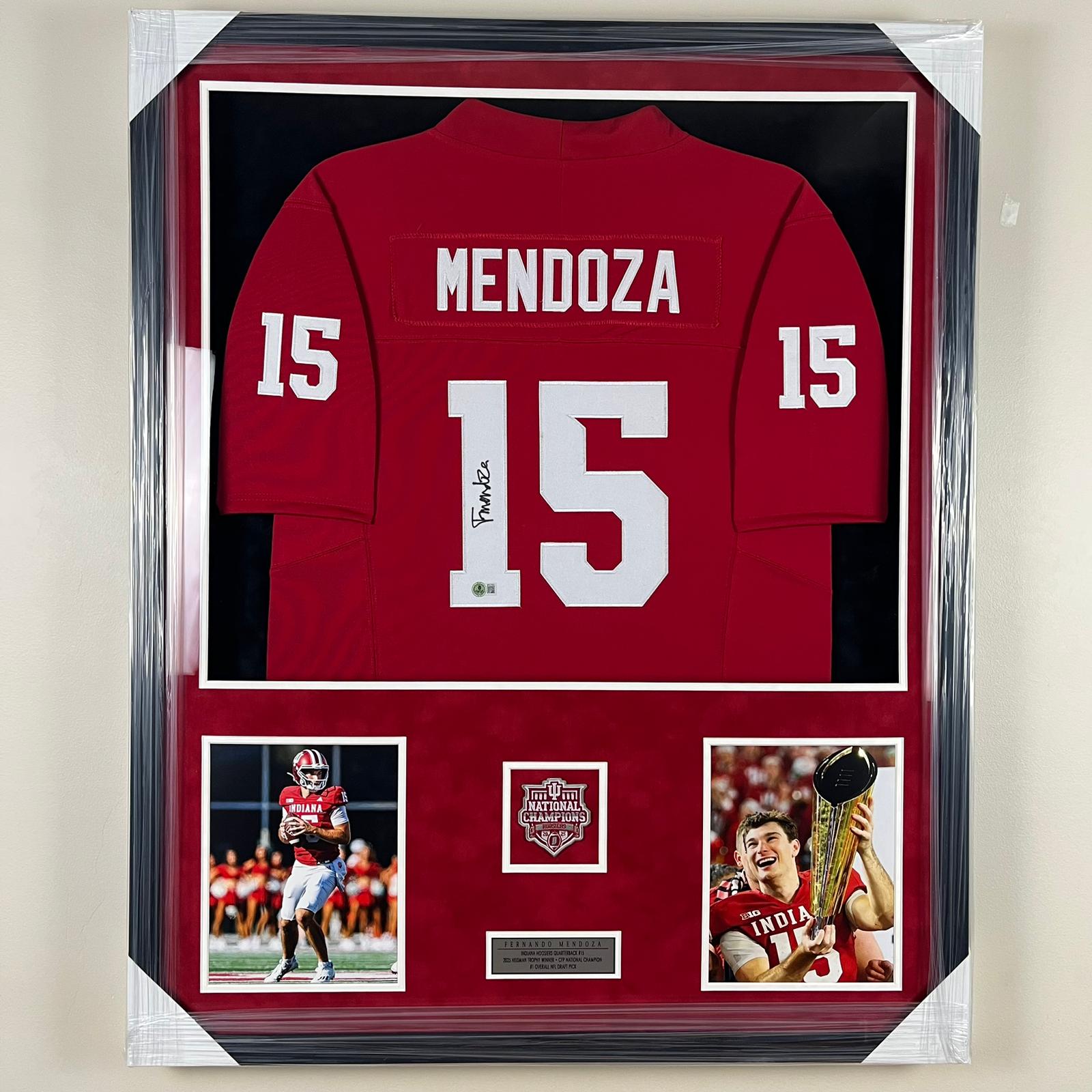 Fernando Mendoza Signed Jersey Framed