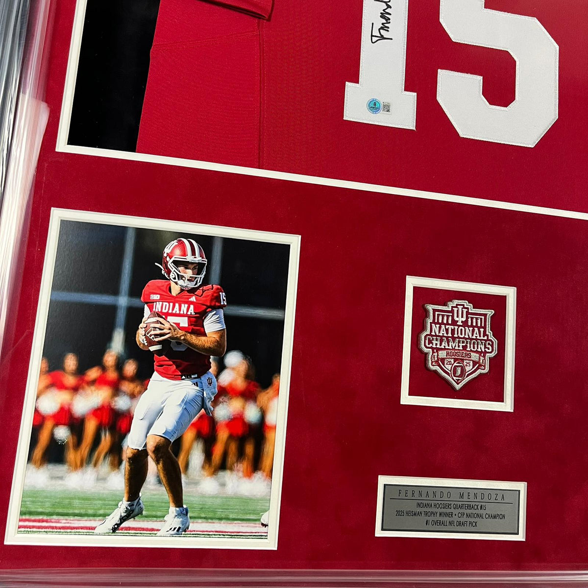 Fernando Mendoza Signed Jersey Framed