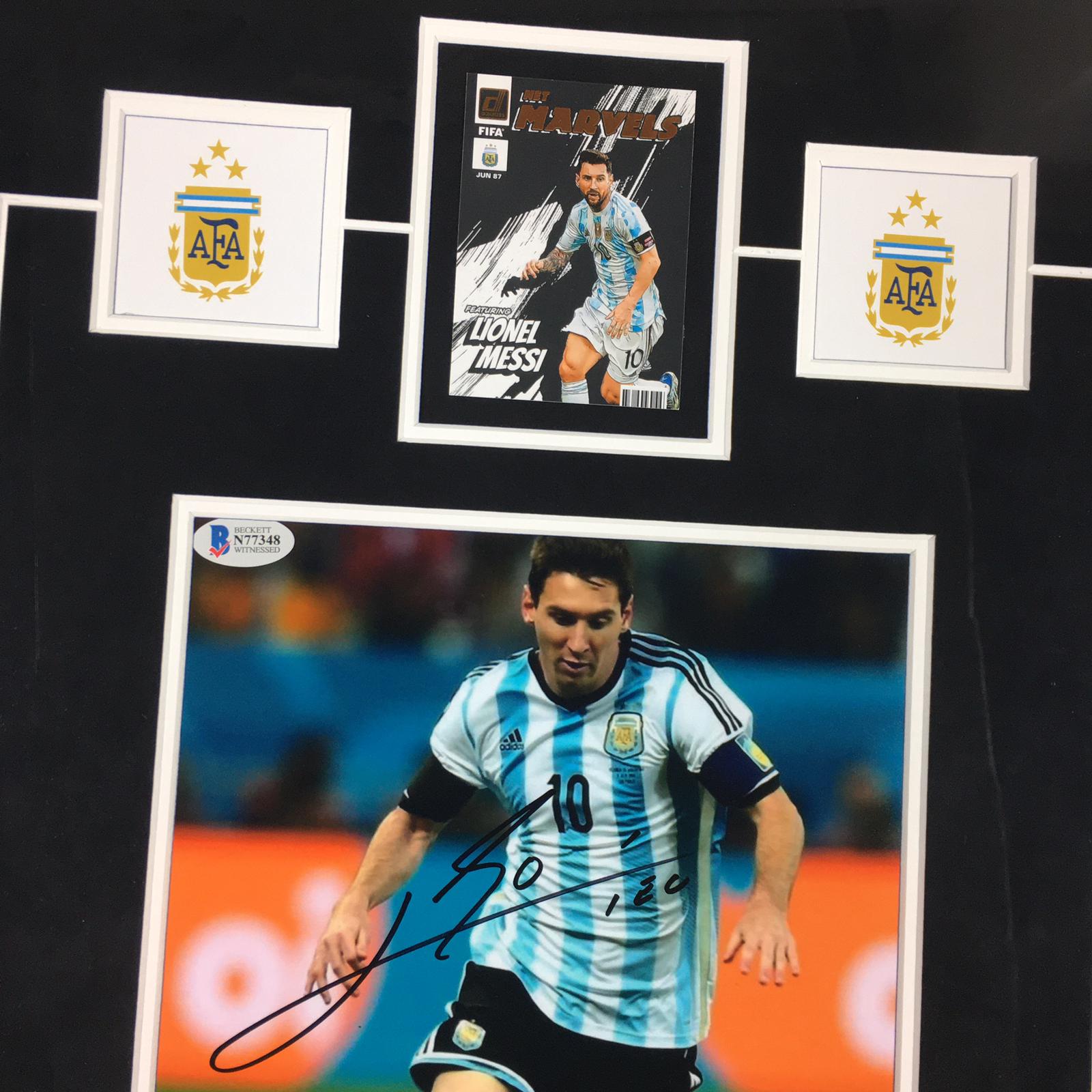 Lionel Messi Signed Photo Framed