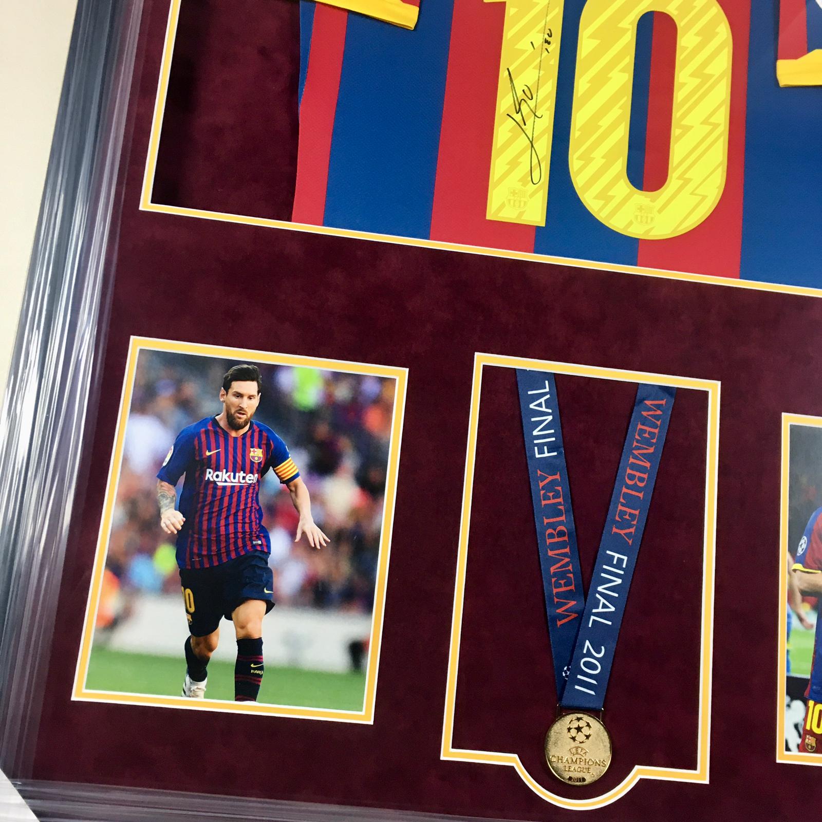 Lionel Messi Signed Jersey Framed
