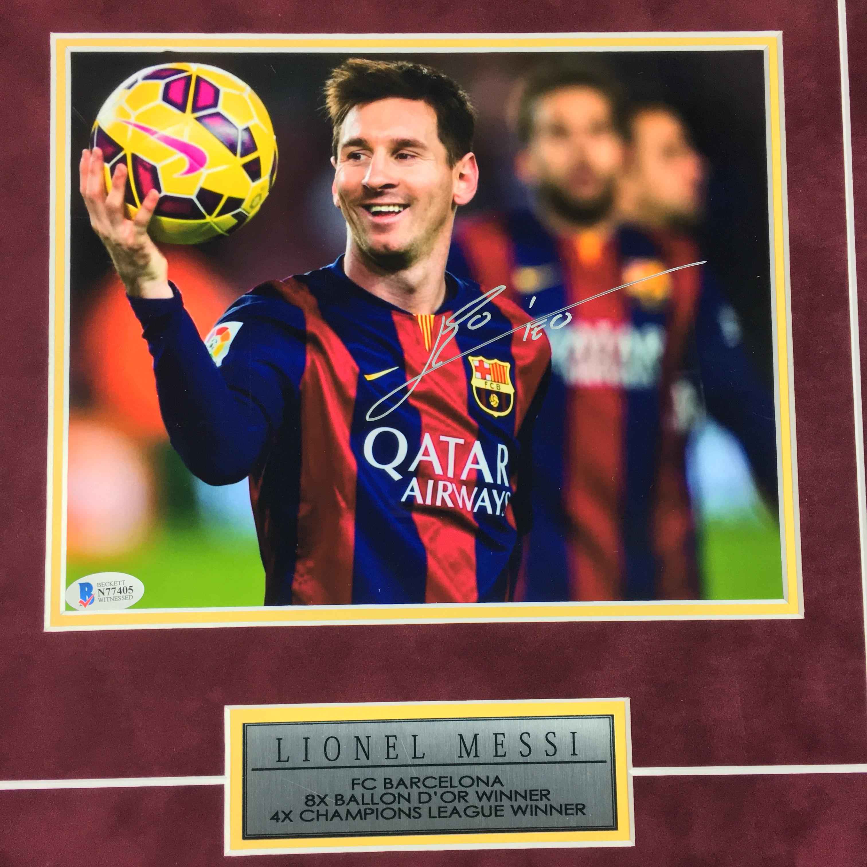 Lionel Messi Signed Photo Framed