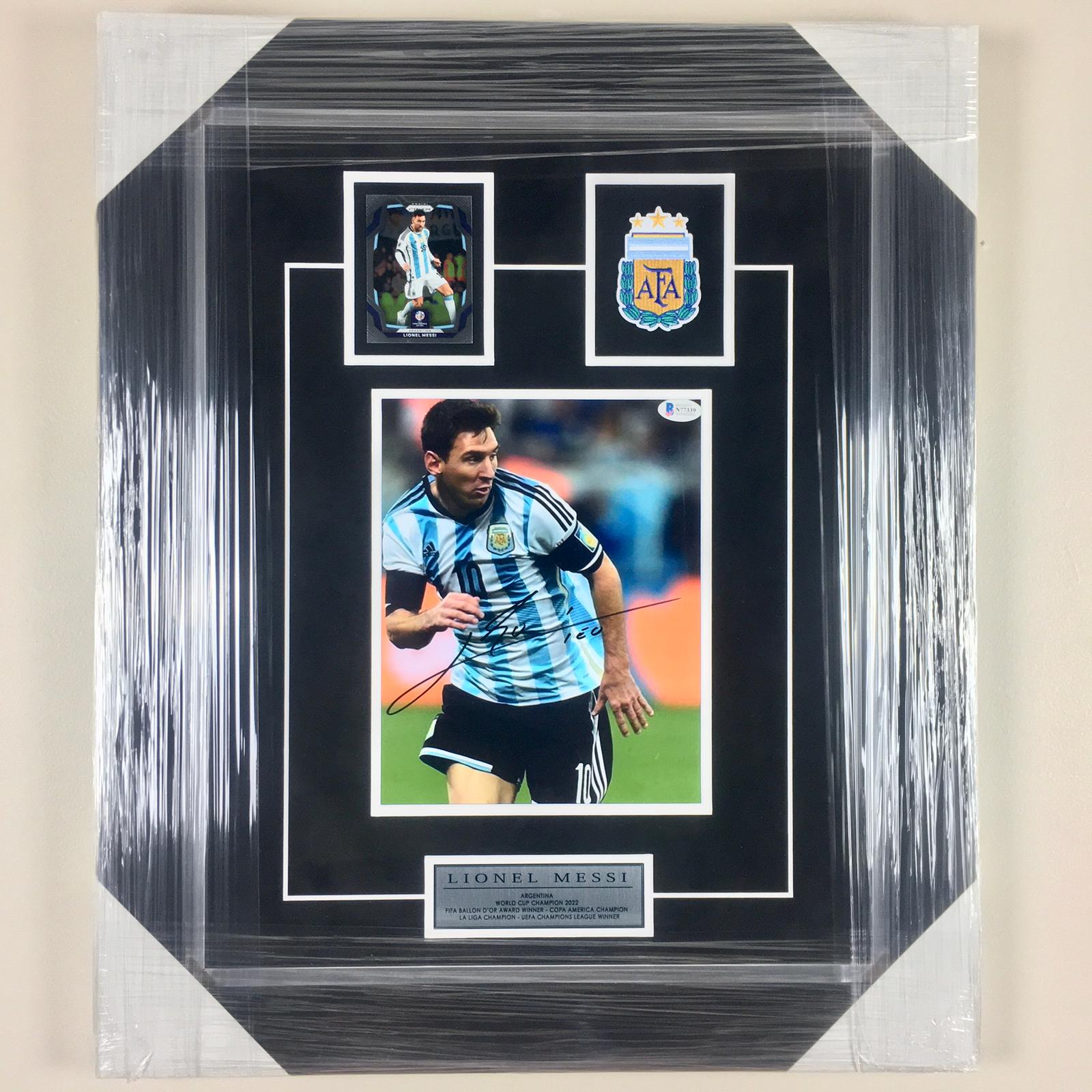 Lionel Messi Signed Photo Framed