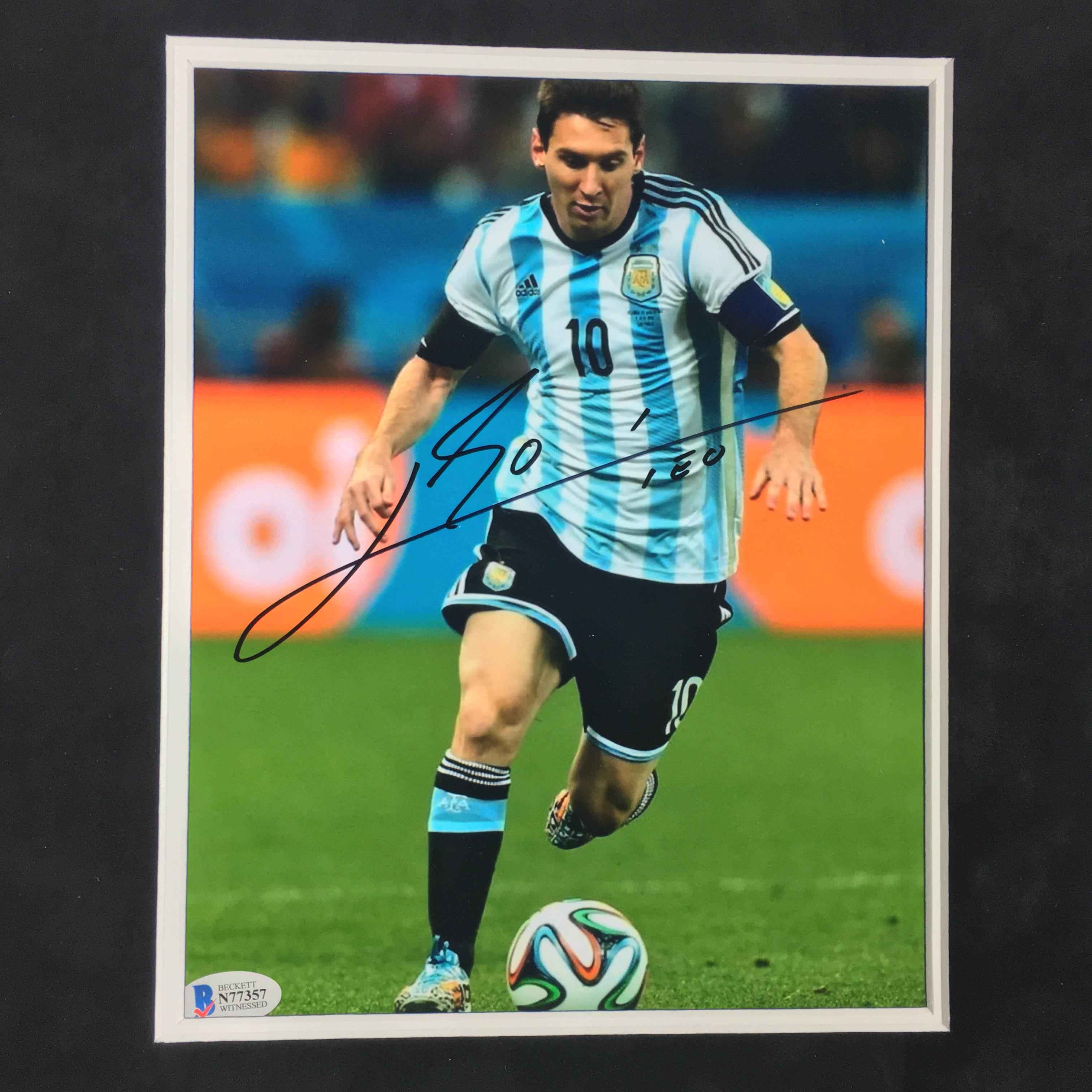 Lionel Messi Signed Photo Framed