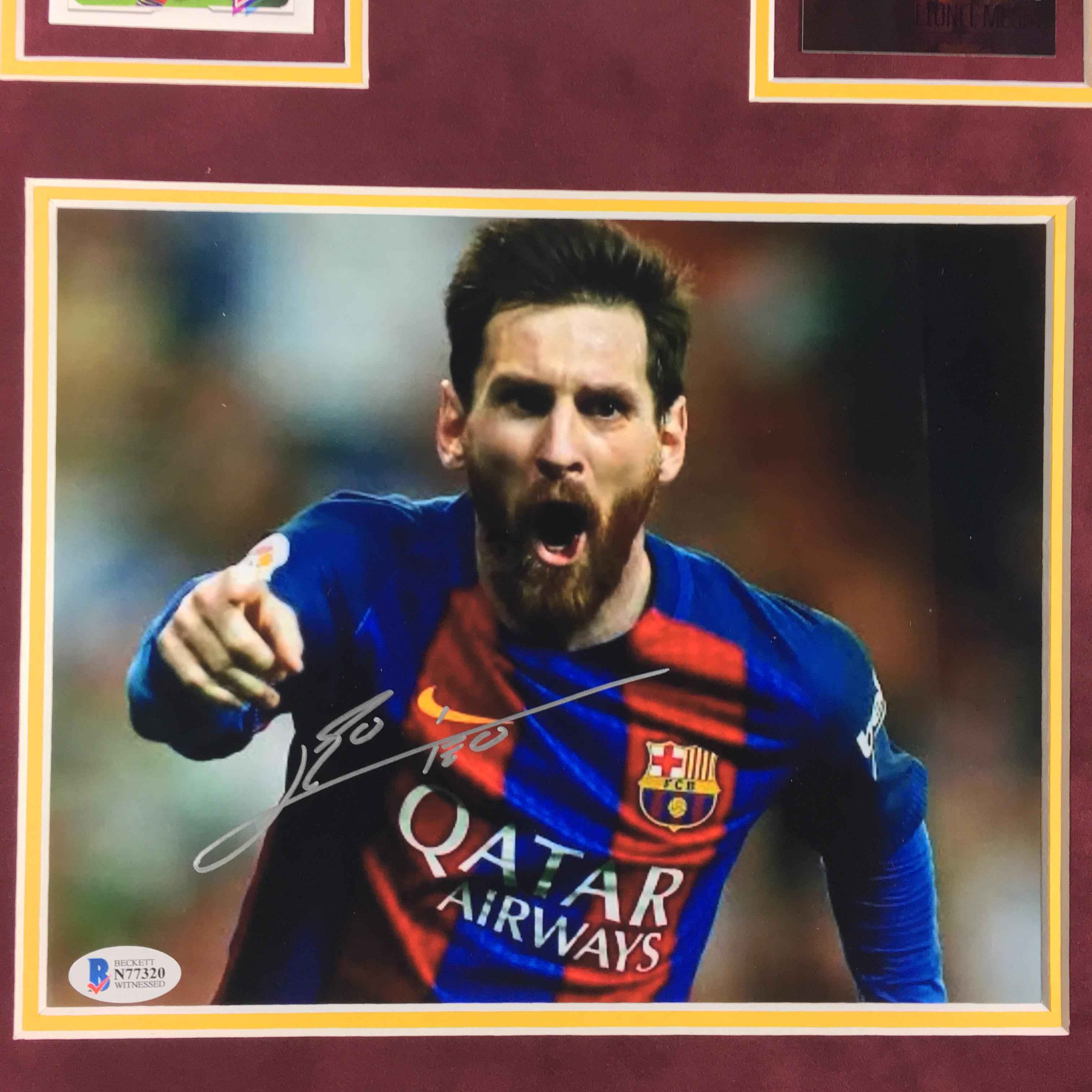 Lionel Messi Signed Photo Framed