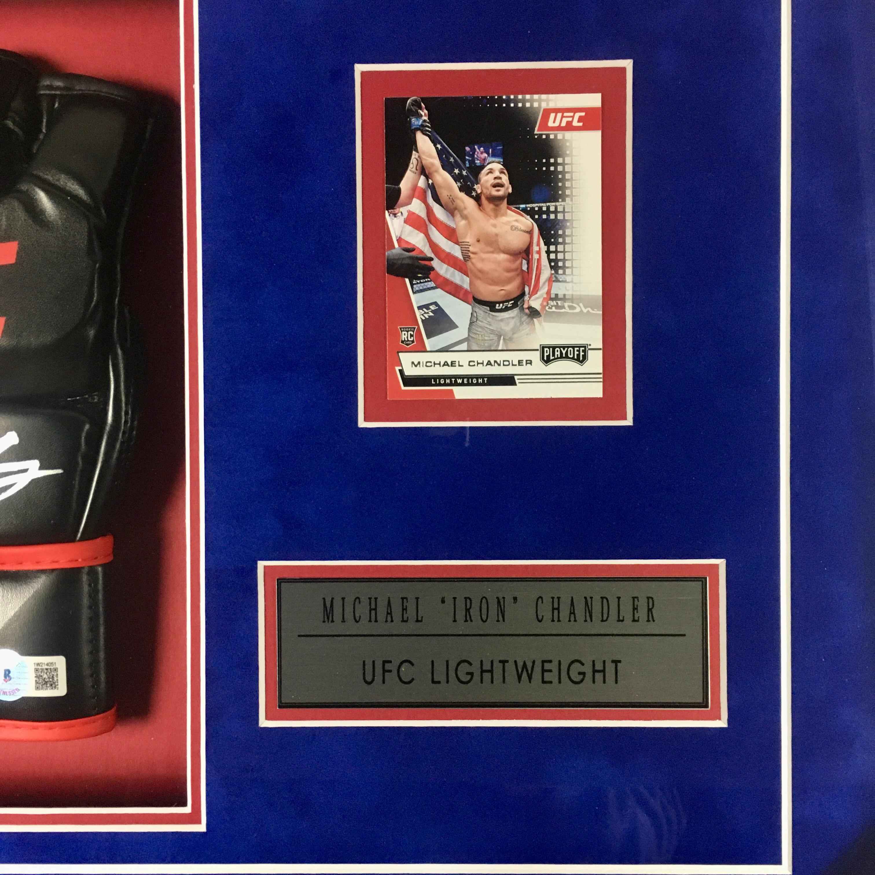 Michael Chandler Signed Glove Framed
