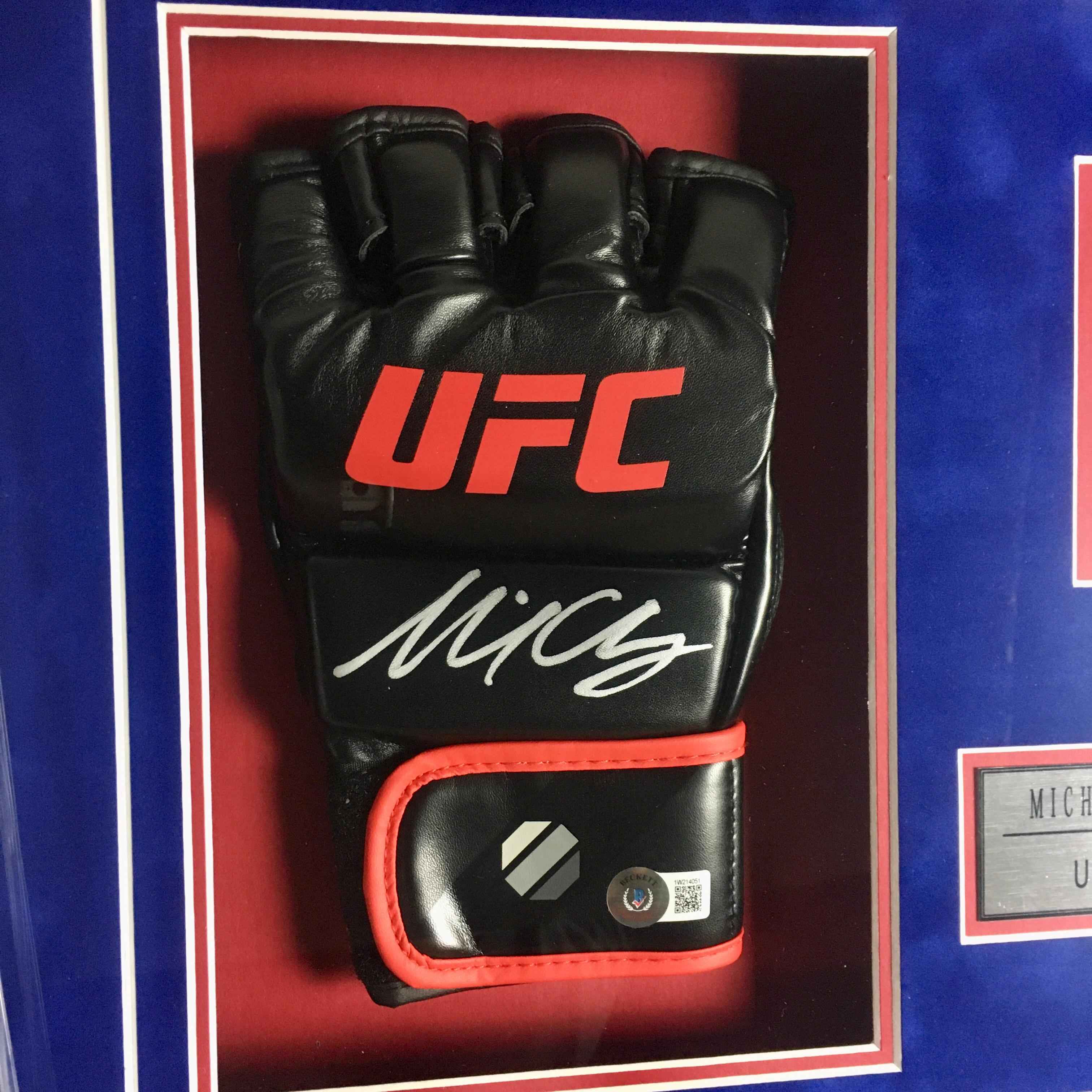 Michael Chandler Signed Glove Framed