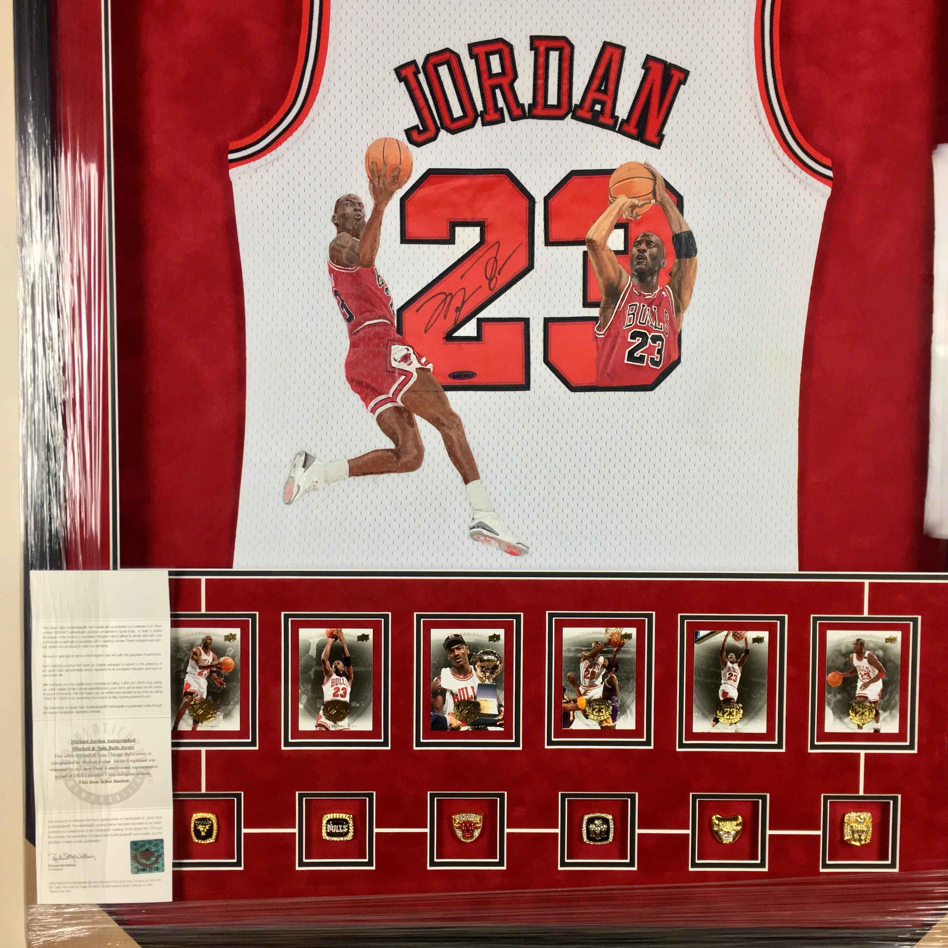 Michael Jordan Signed Jersey Framed
