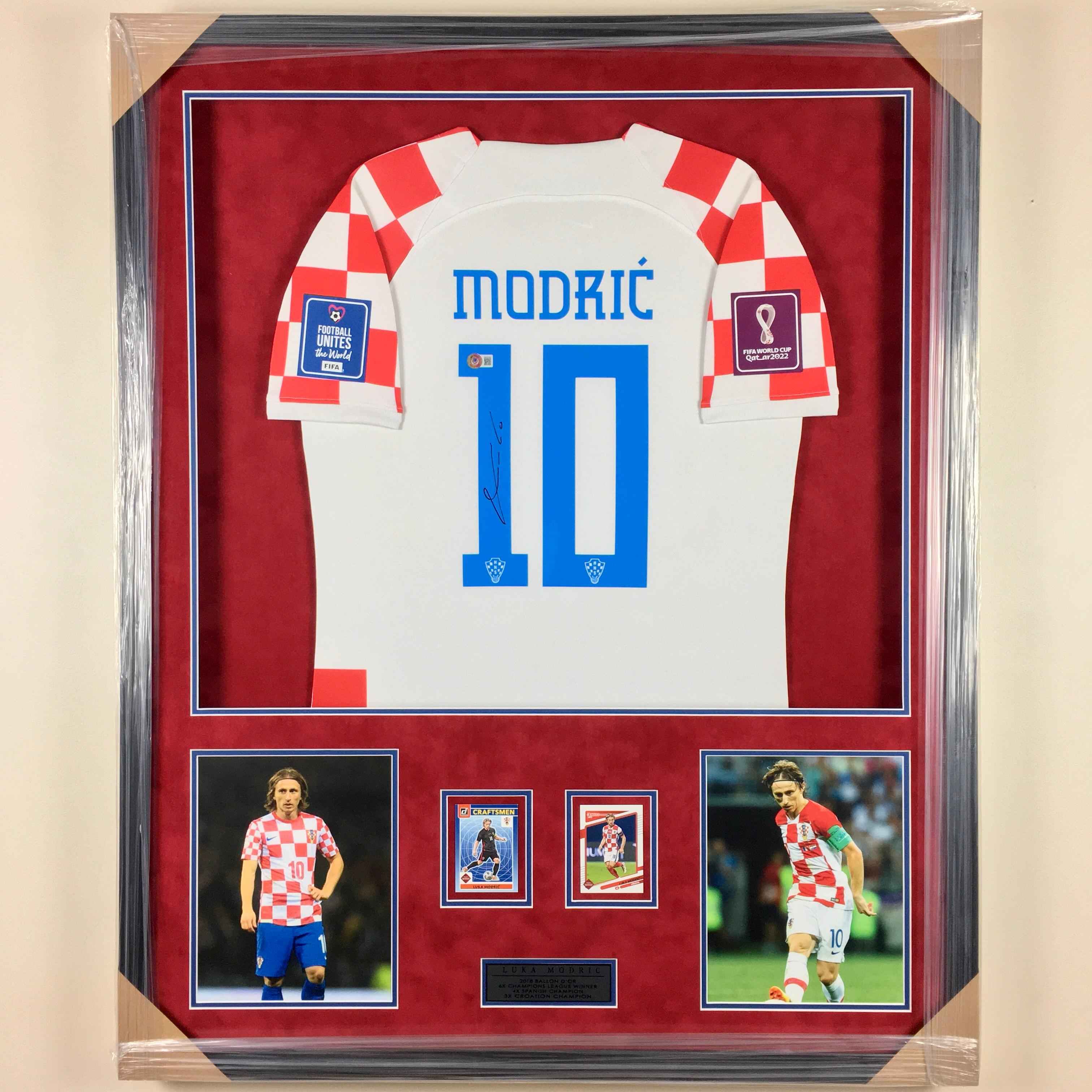 Luka Modrić Signed Jersey Framed