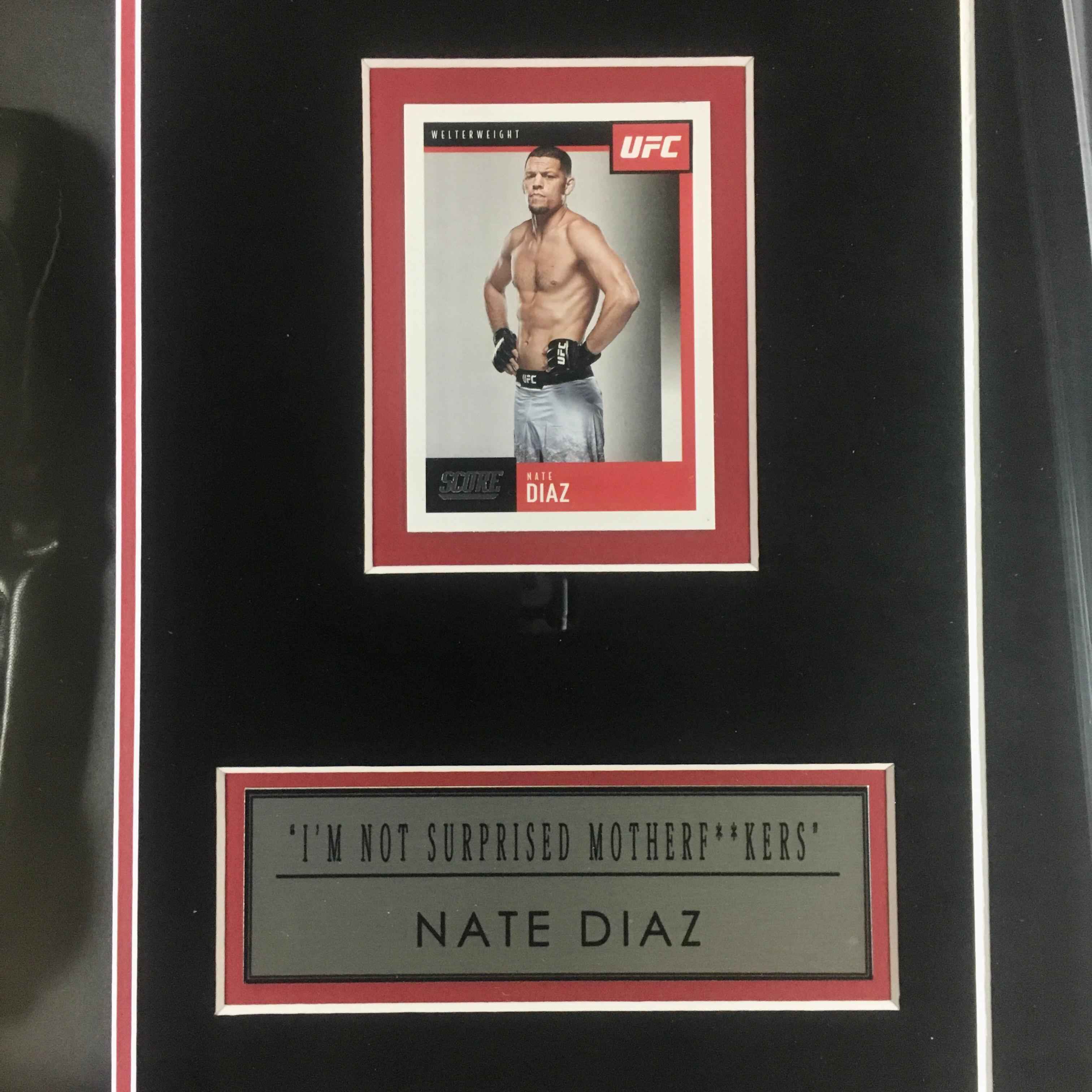 Nate Diaz Signed Glove Framed