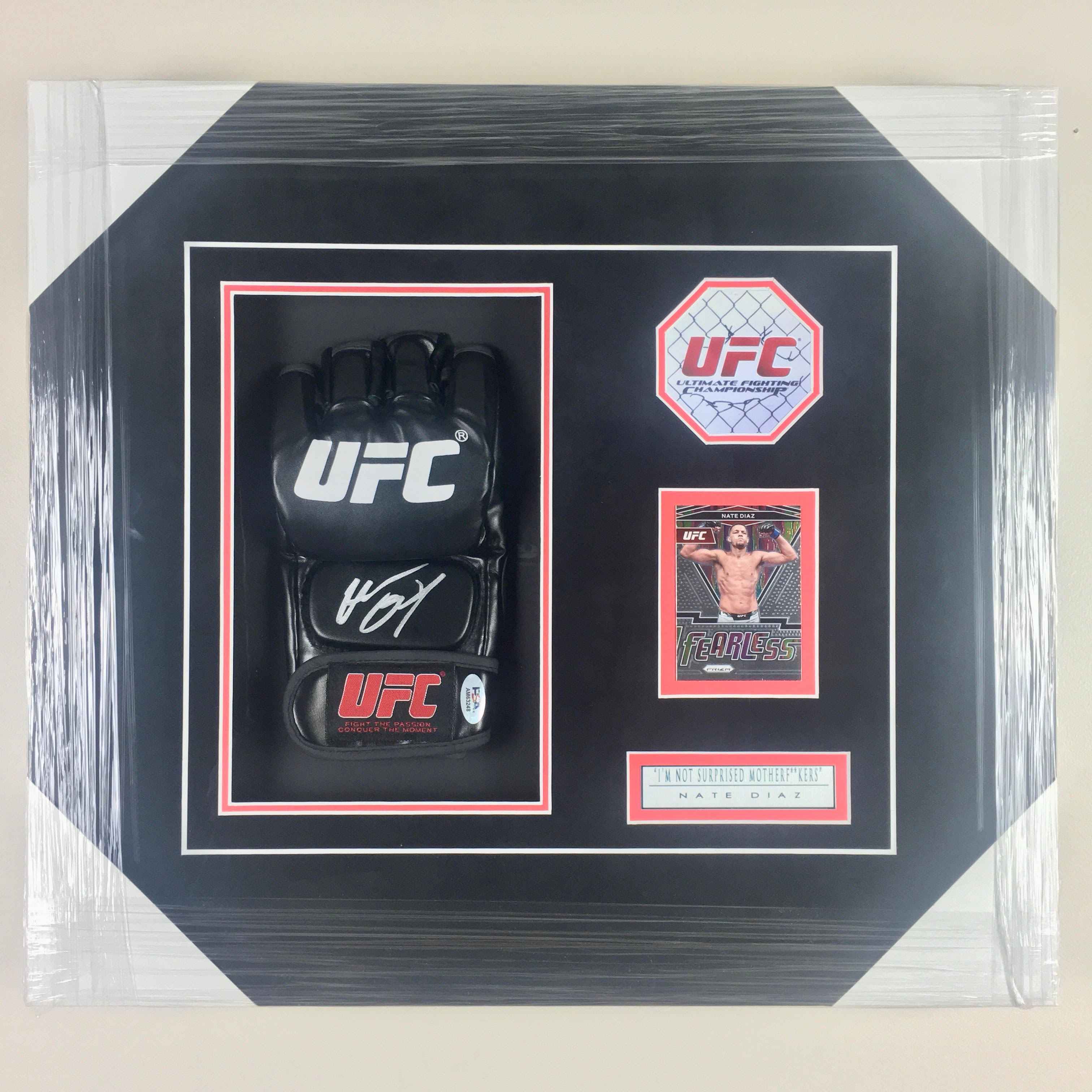 Nate Diaz Signed Glove Framed