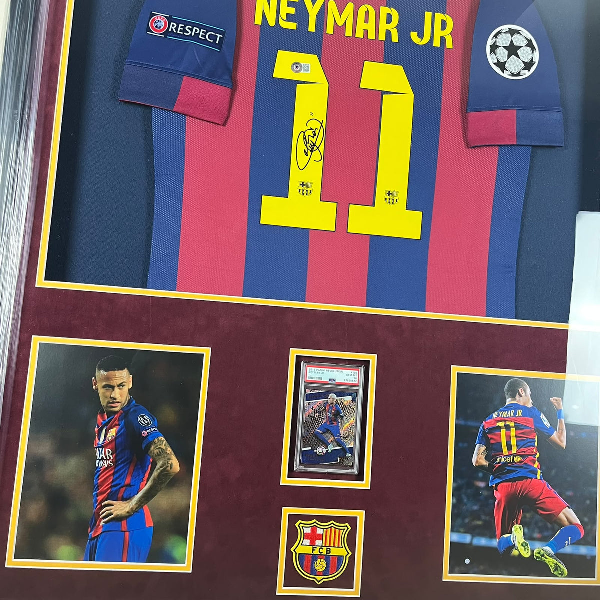 Neymar Jr Signed Jersey Framed
