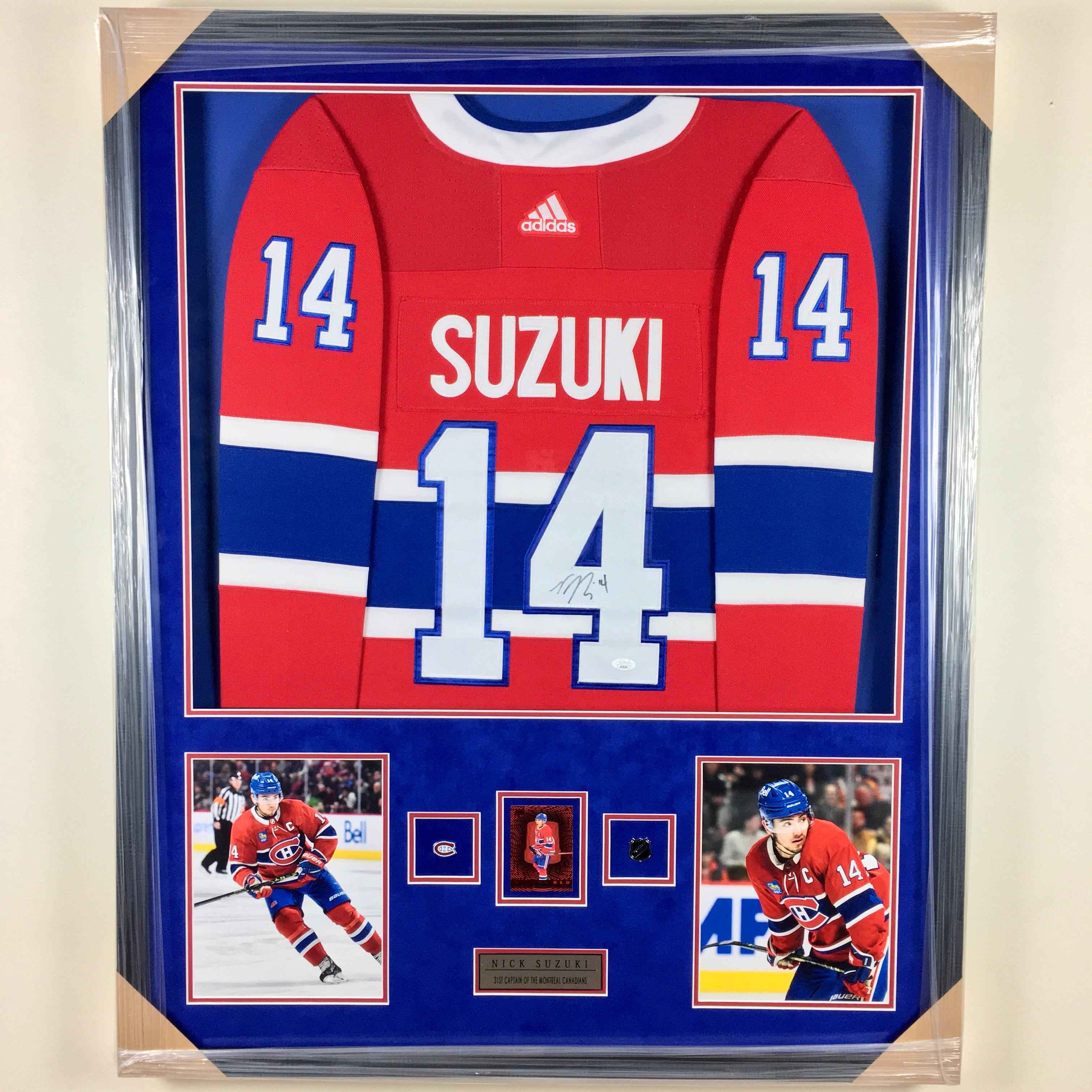 Nick Suzuki Signed Jersey Framed