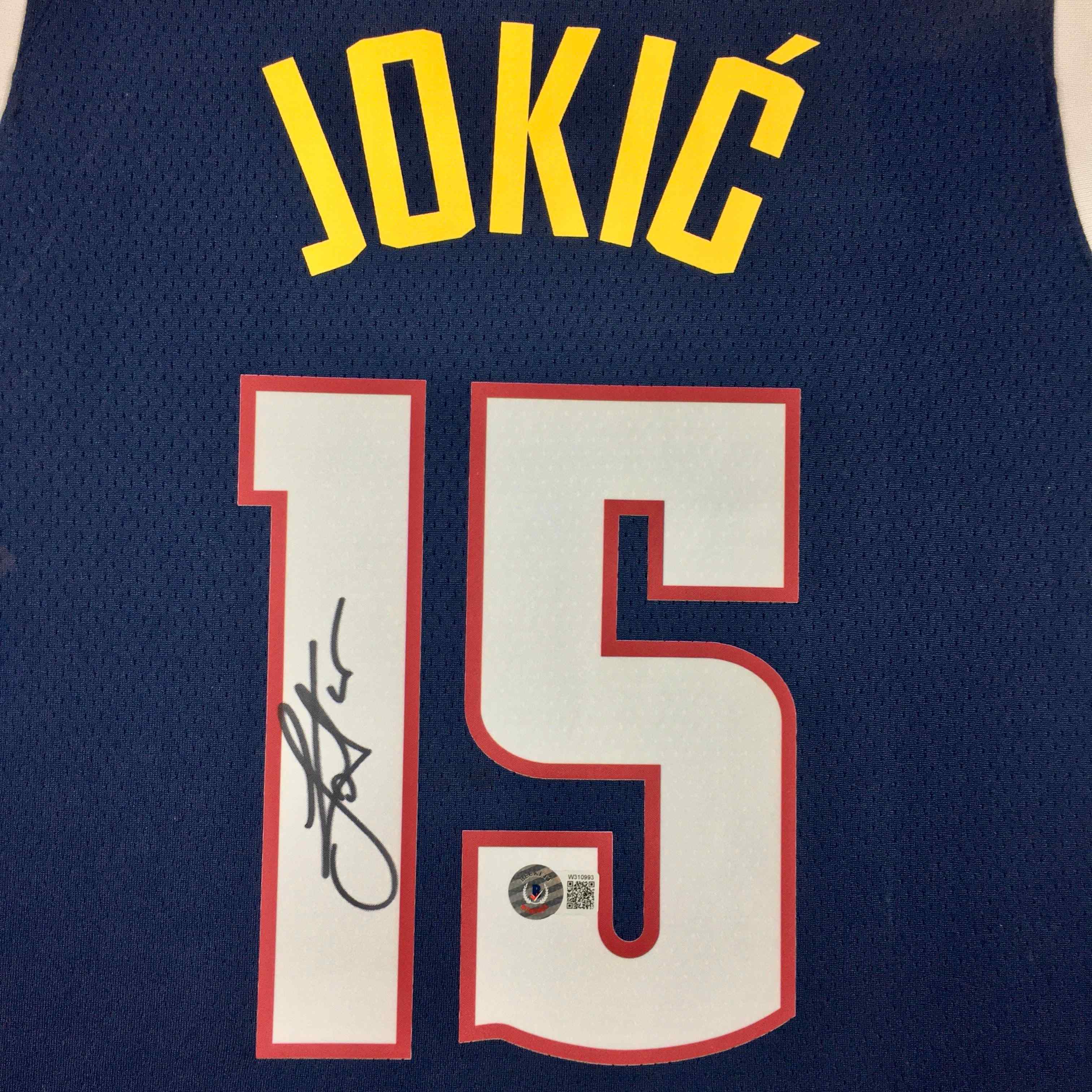 Nikola Jokic Signed Jersey Framed Denver Nuggets Beckett