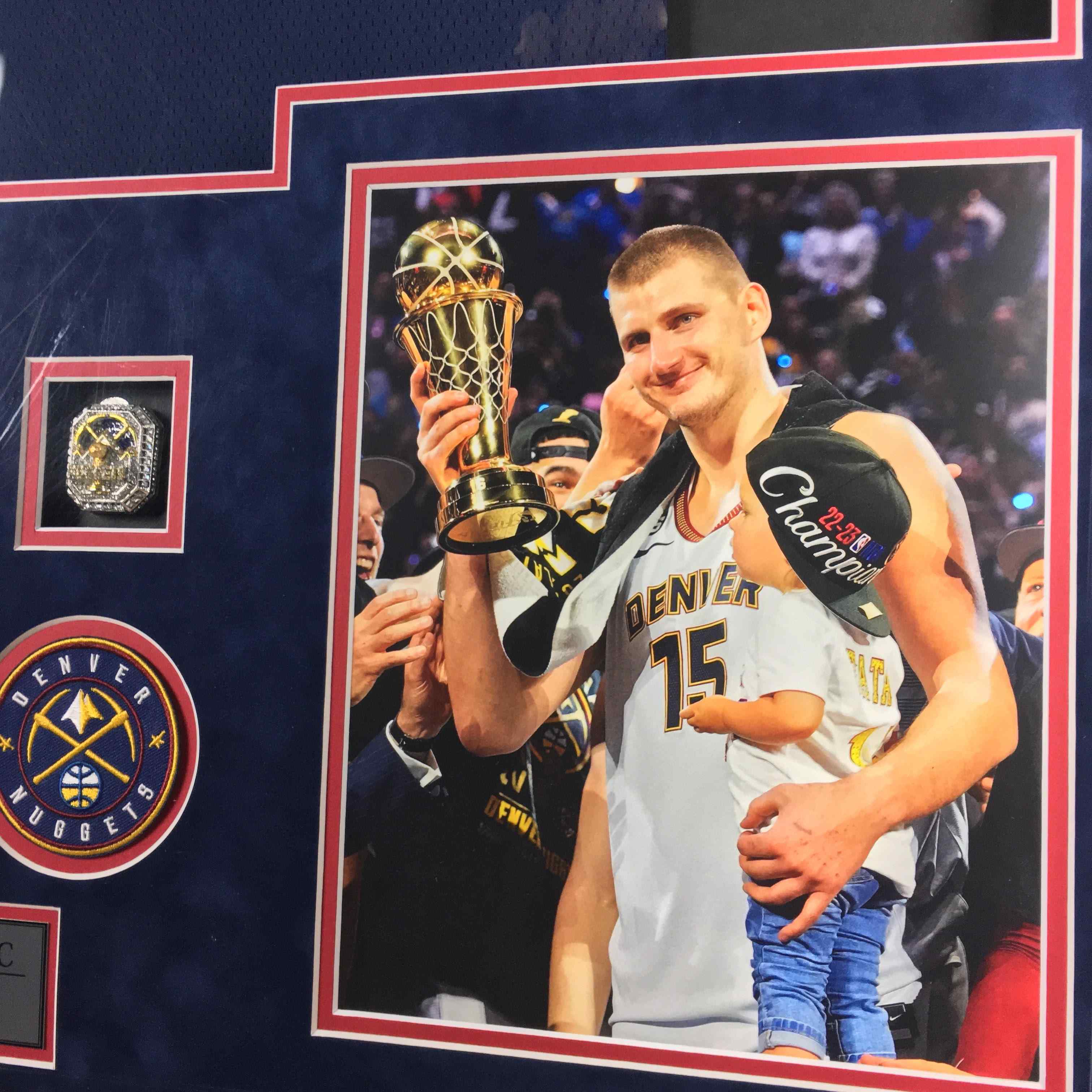 Nikola Jokic Signed Jersey Framed Denver Nuggets Beckett