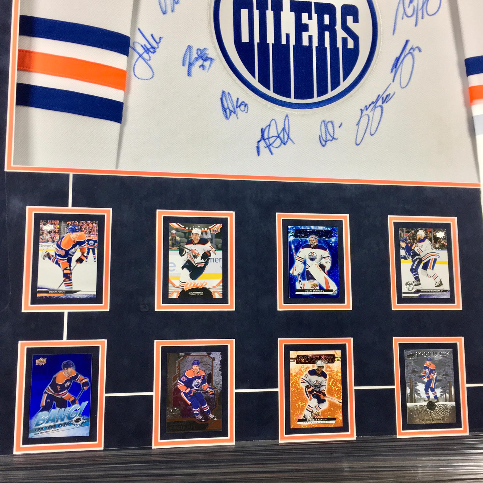 Edmonton Oilers Team Signed Jersey Framed