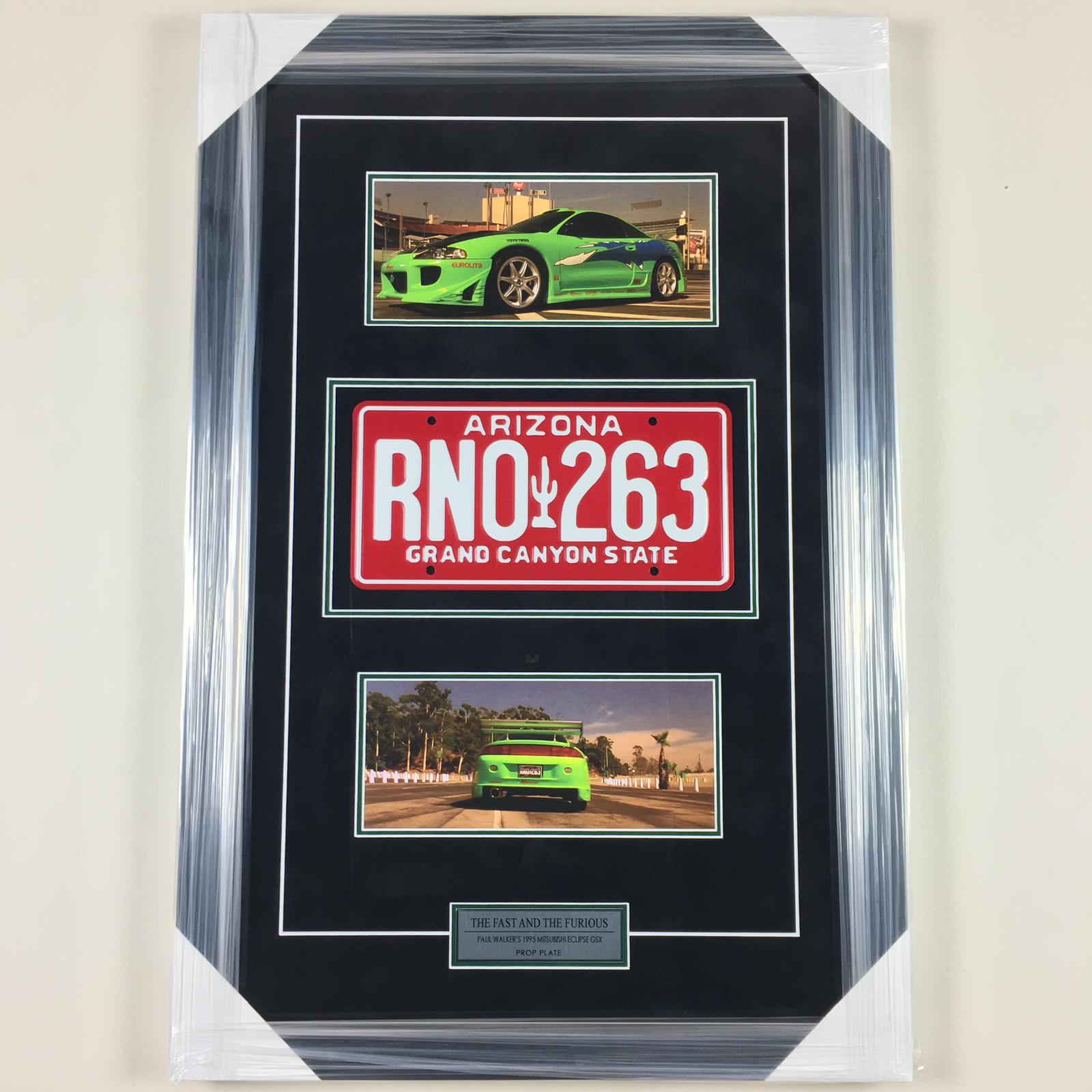 Paul Walker Mitsubishi Eclipse Plate Framed