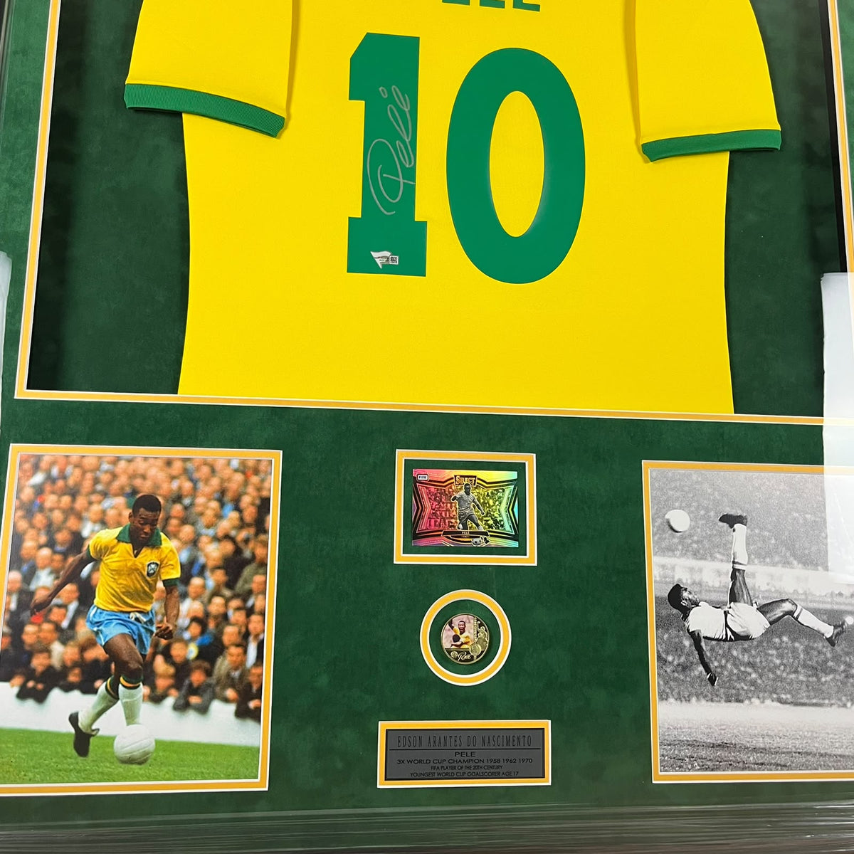 Pele Signed Jersey Framed
