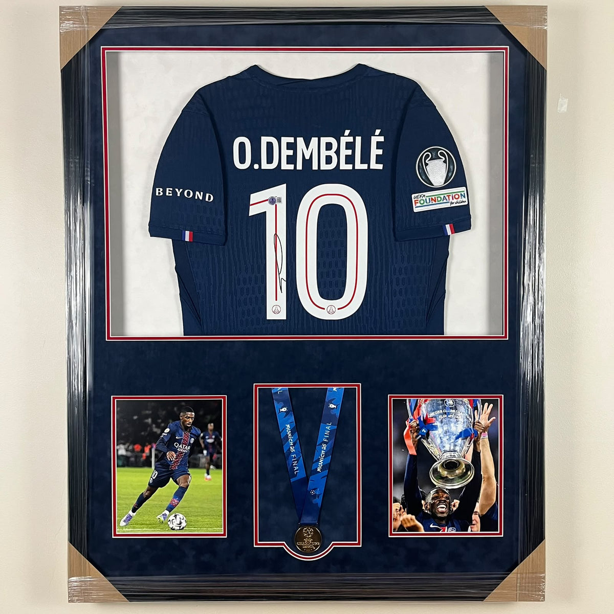 Ousmane Dembele Signed Jersey Framed
