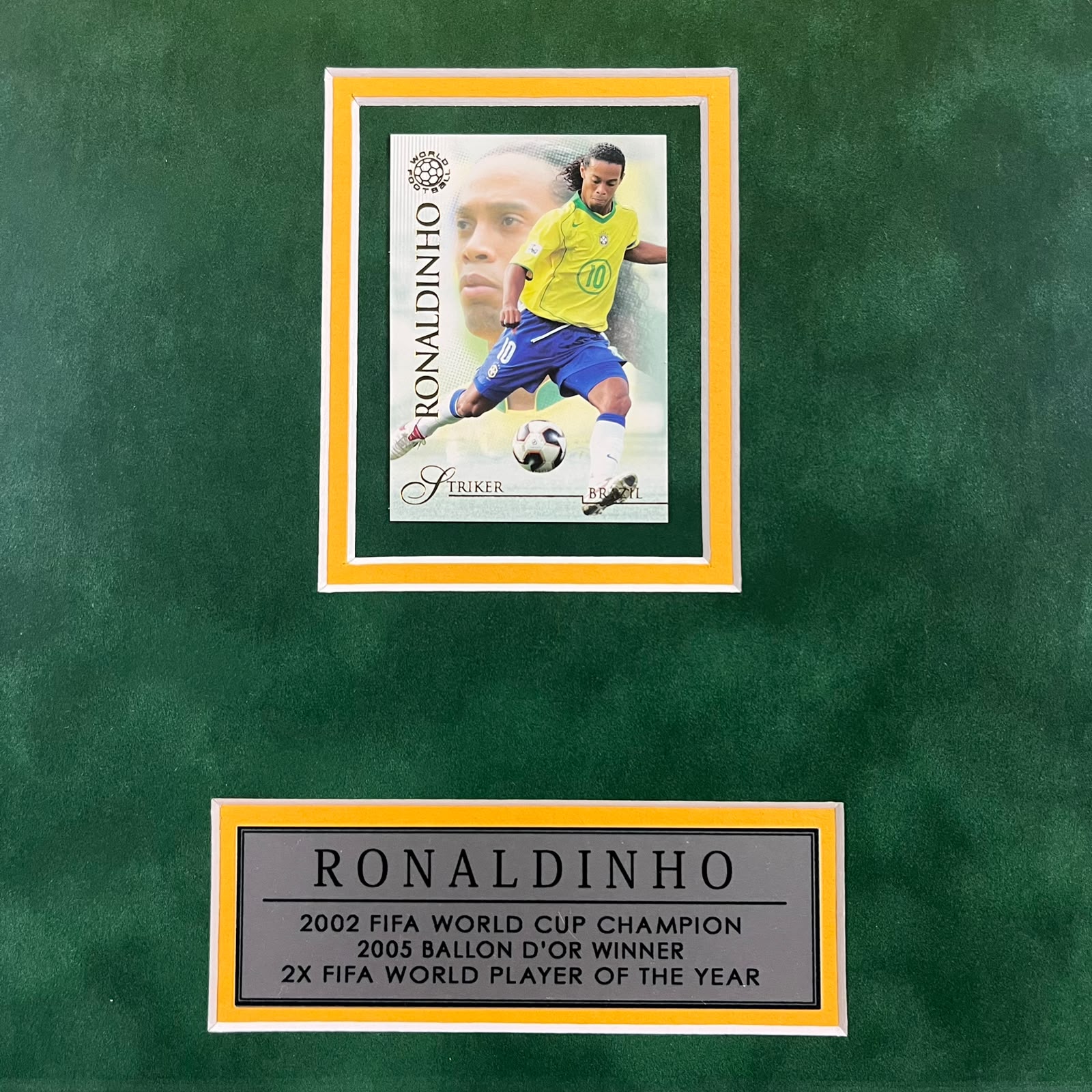 Ronaldinho Signed Jersey Framed
