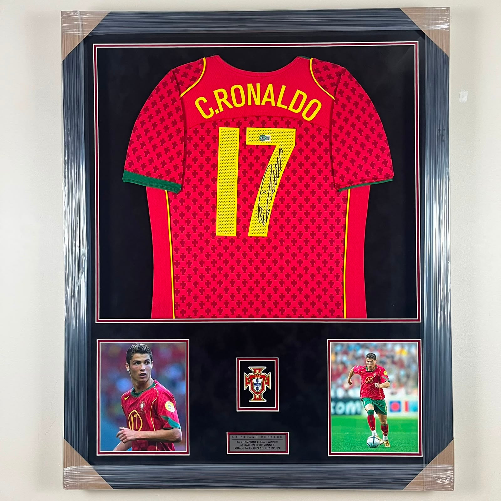 Cristiano Ronaldo Signed Jersey Framed