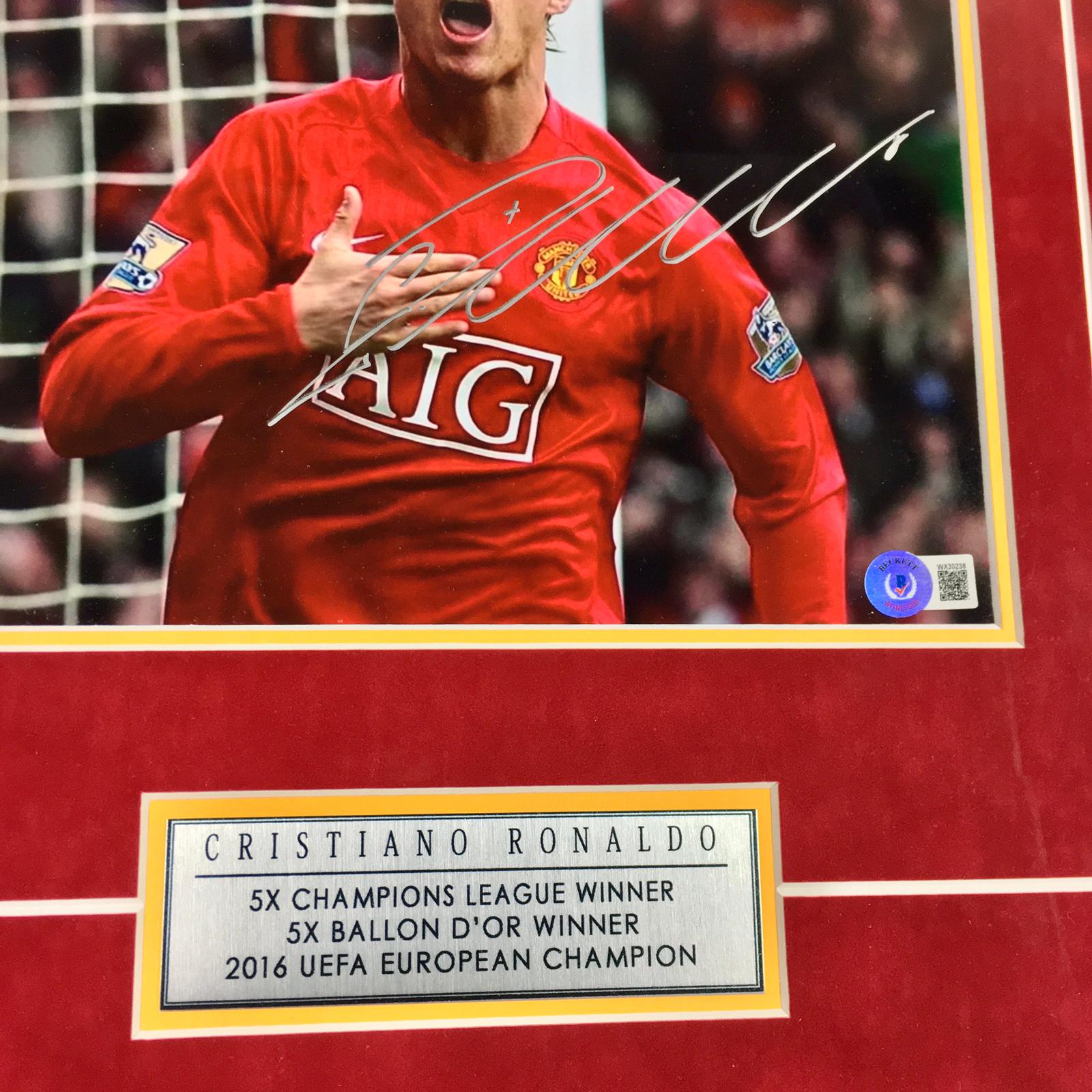 Cristiano Ronaldo Signed Photo Framed