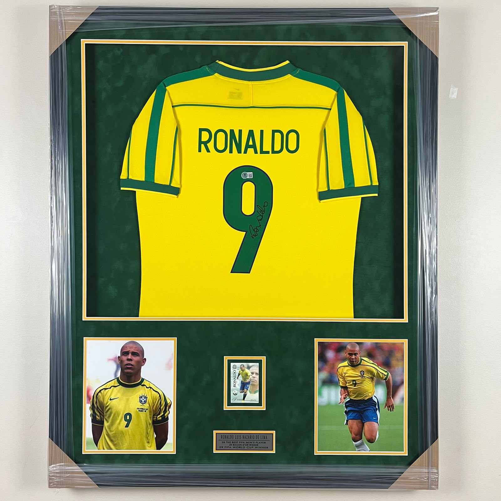 Ronaldo Nazario Signed Jersey Framed