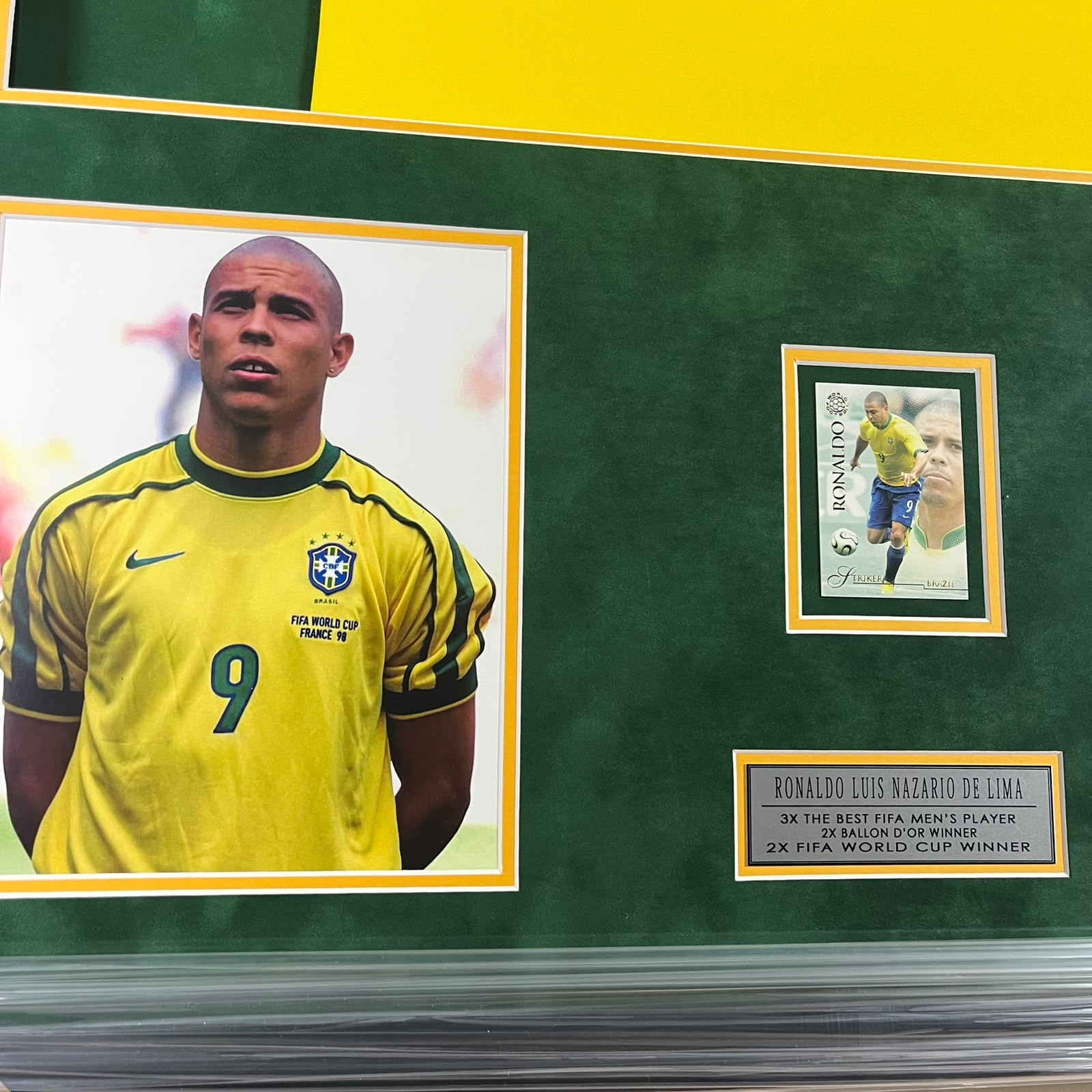 Ronaldo Nazario Signed Jersey Framed
