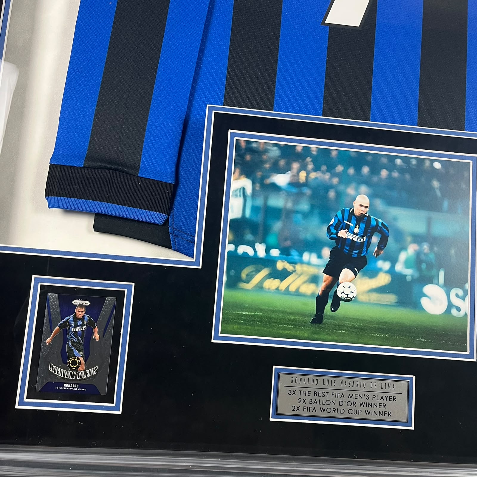 Ronaldo Nazario Signed Jersey Framed
