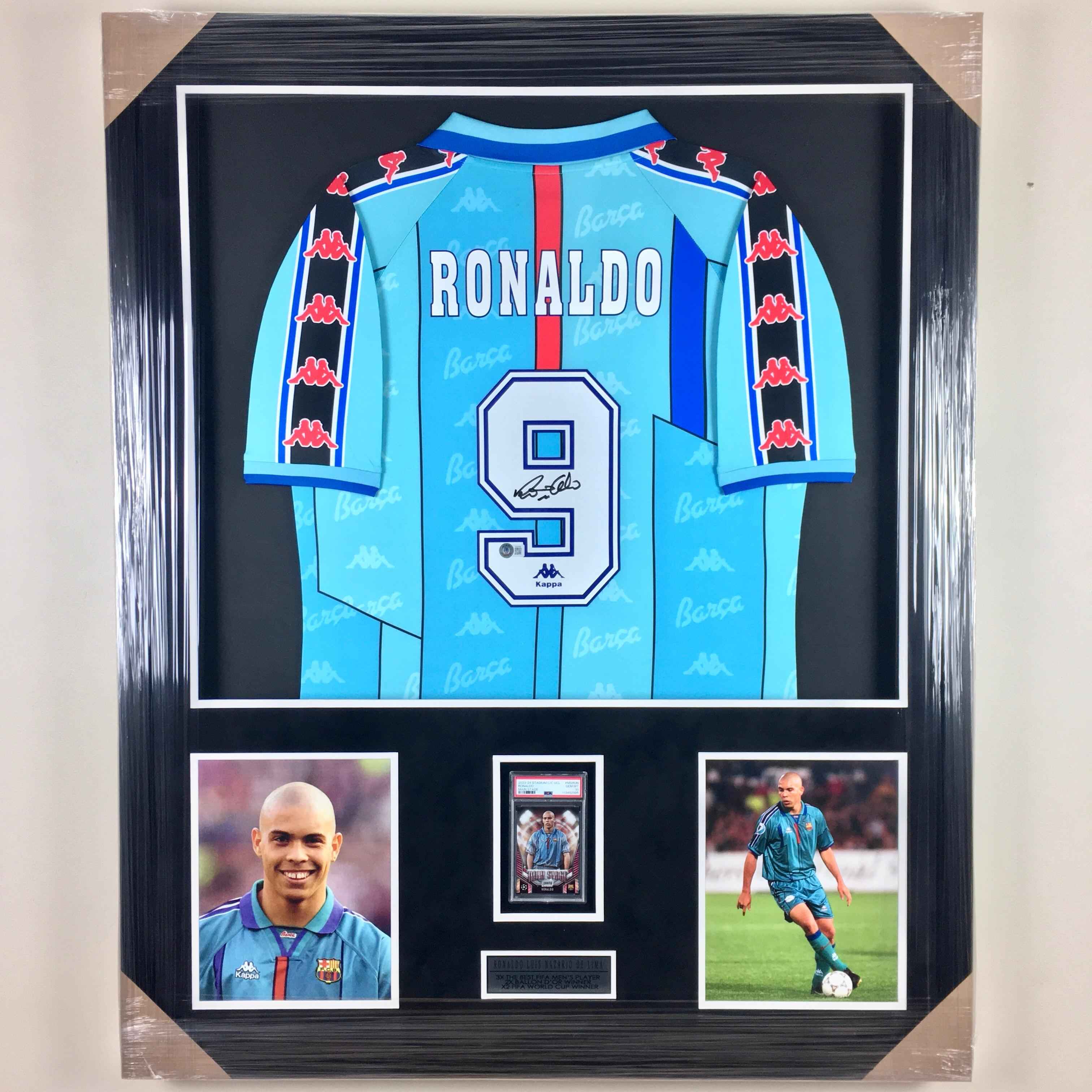 Ronaldo Nazario Signed Jersey Framed