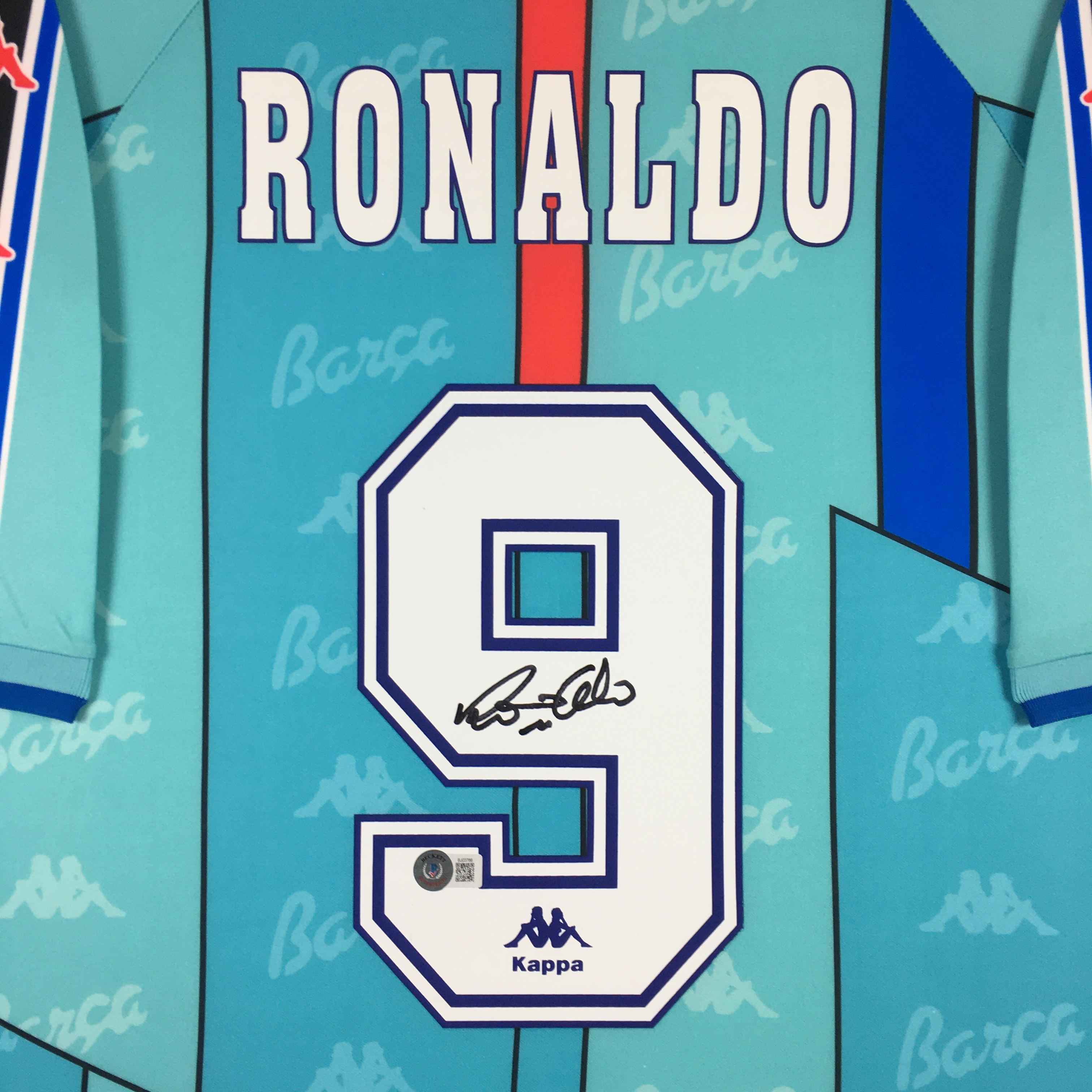 Ronaldo Nazario Signed Jersey Framed