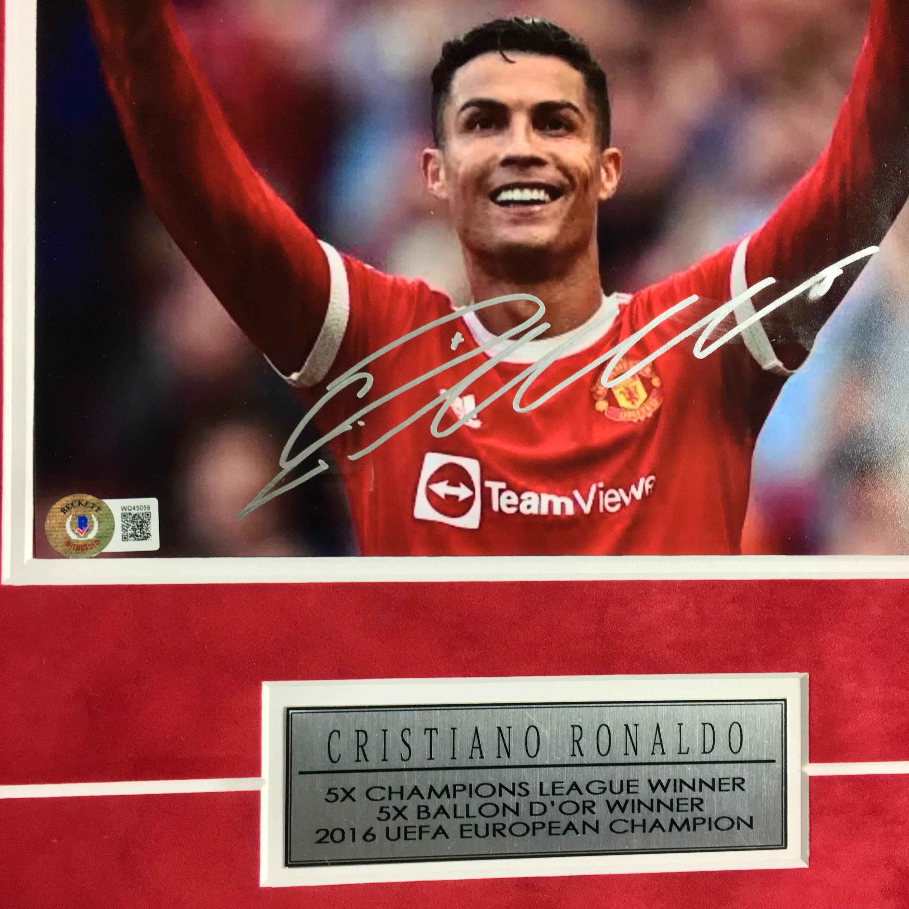 Cristiano Ronaldo Signed Photo Framed