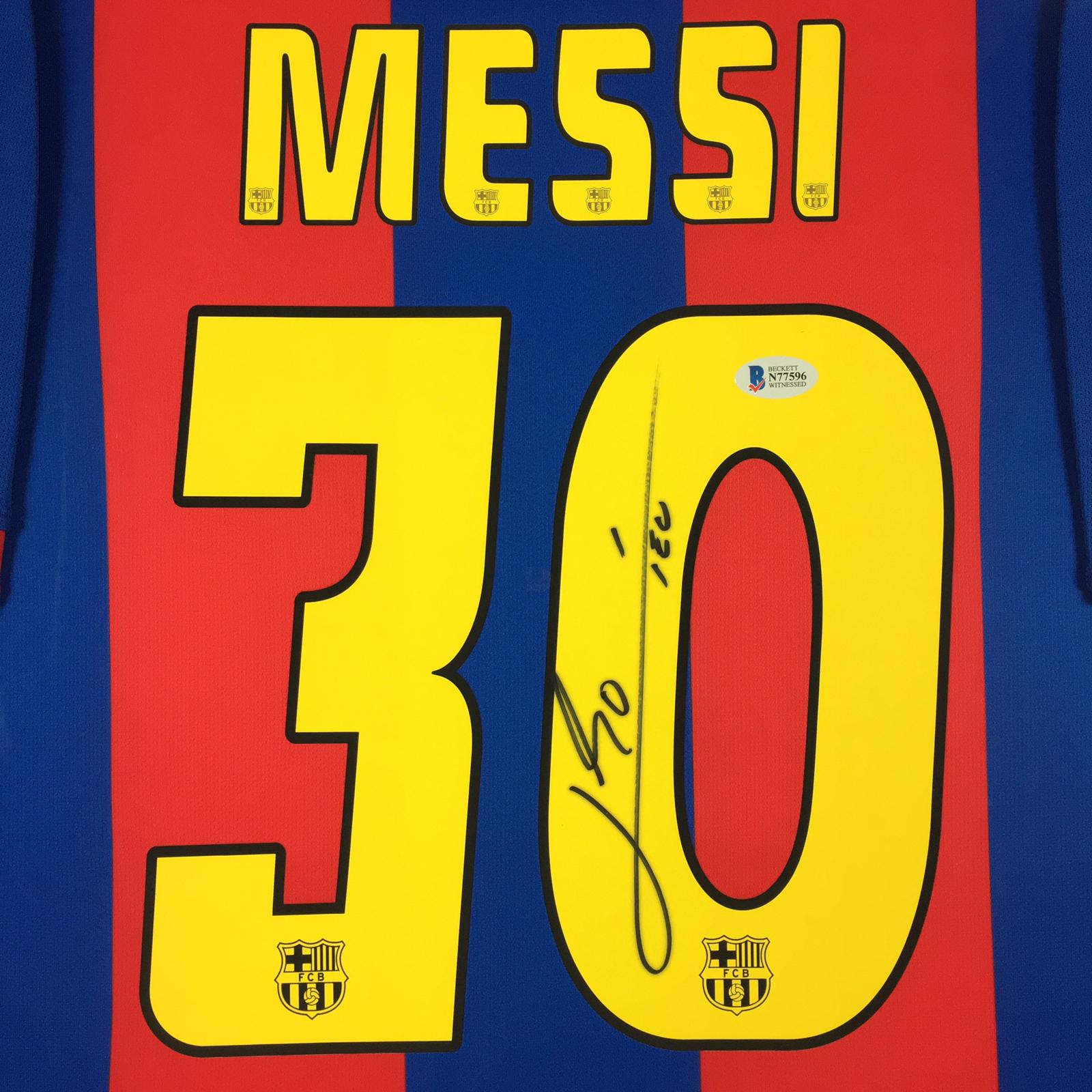 Lionel Messi Signed Jersey Framed
