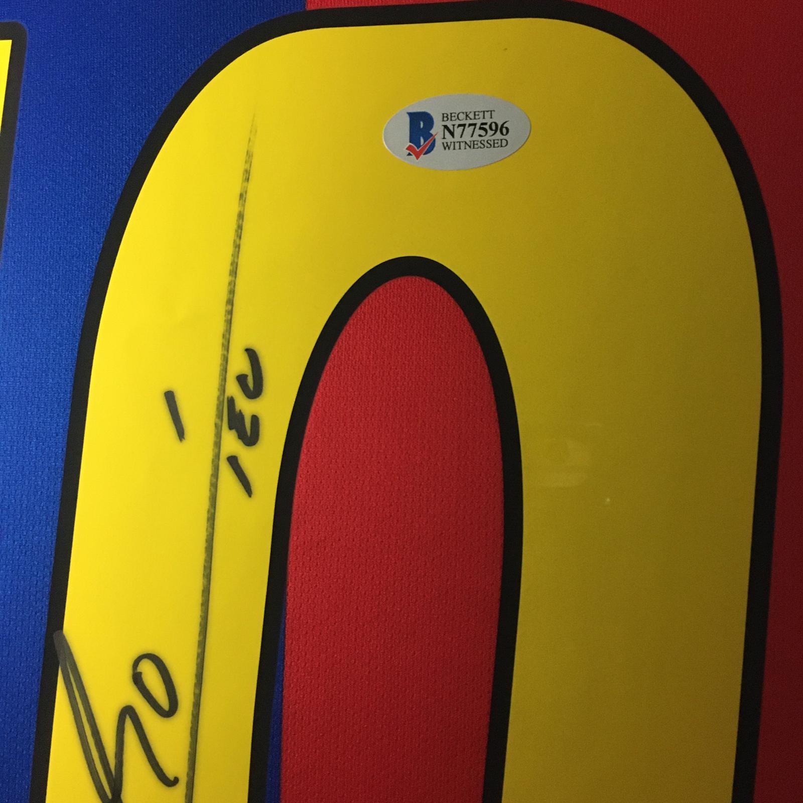 Lionel Messi Signed Jersey Framed