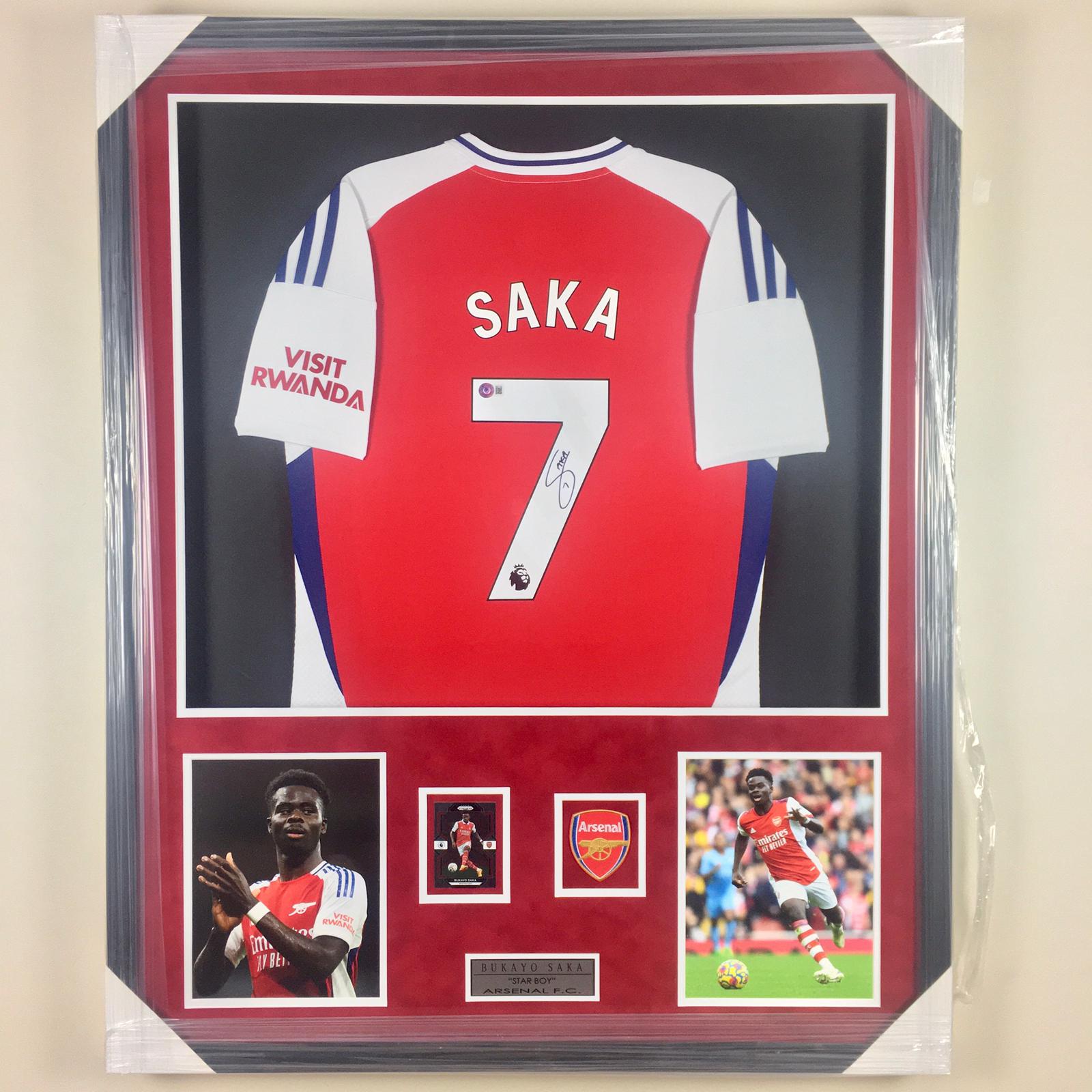 Bukayo Saka Signed Jersey Framed