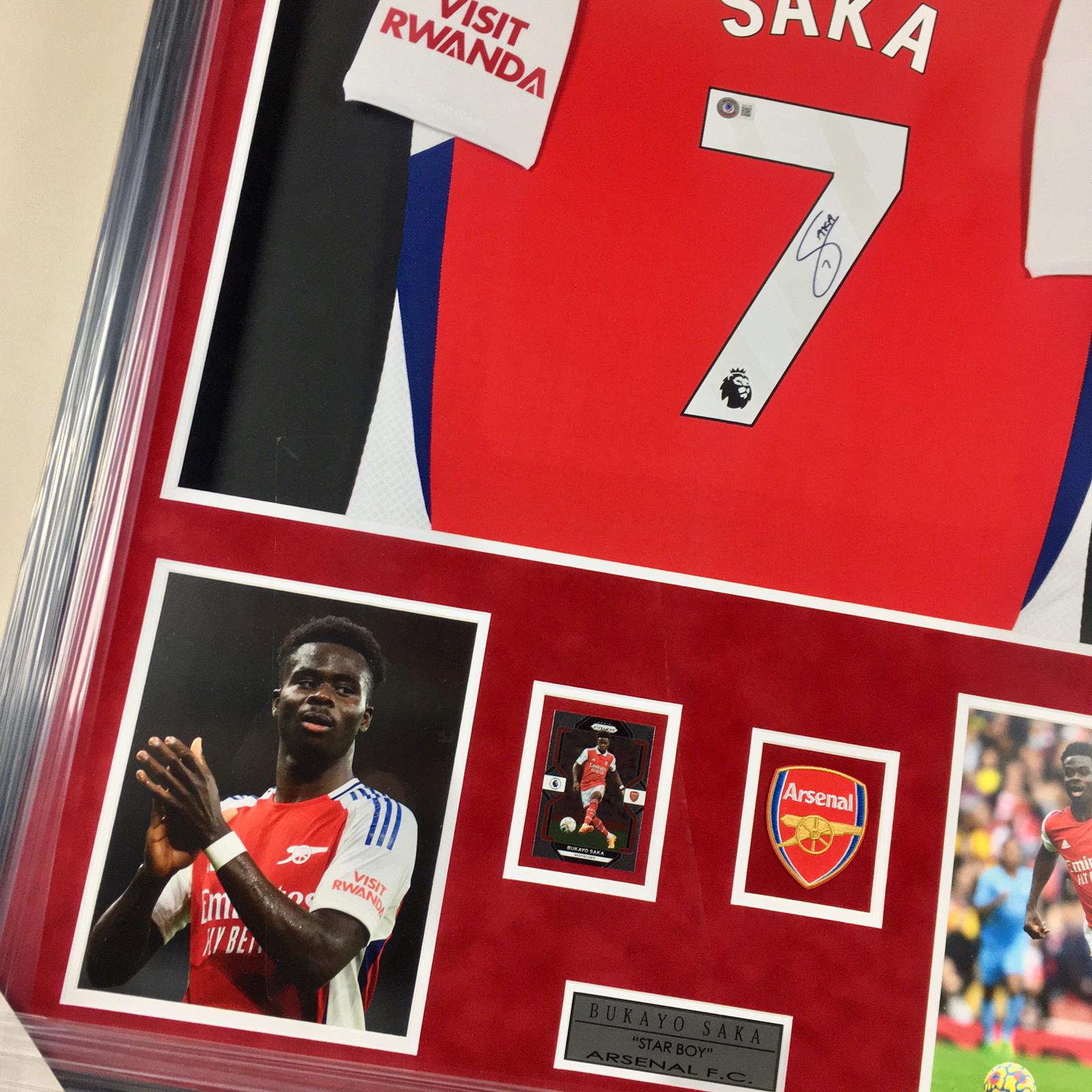 Bukayo Saka Signed Jersey Framed