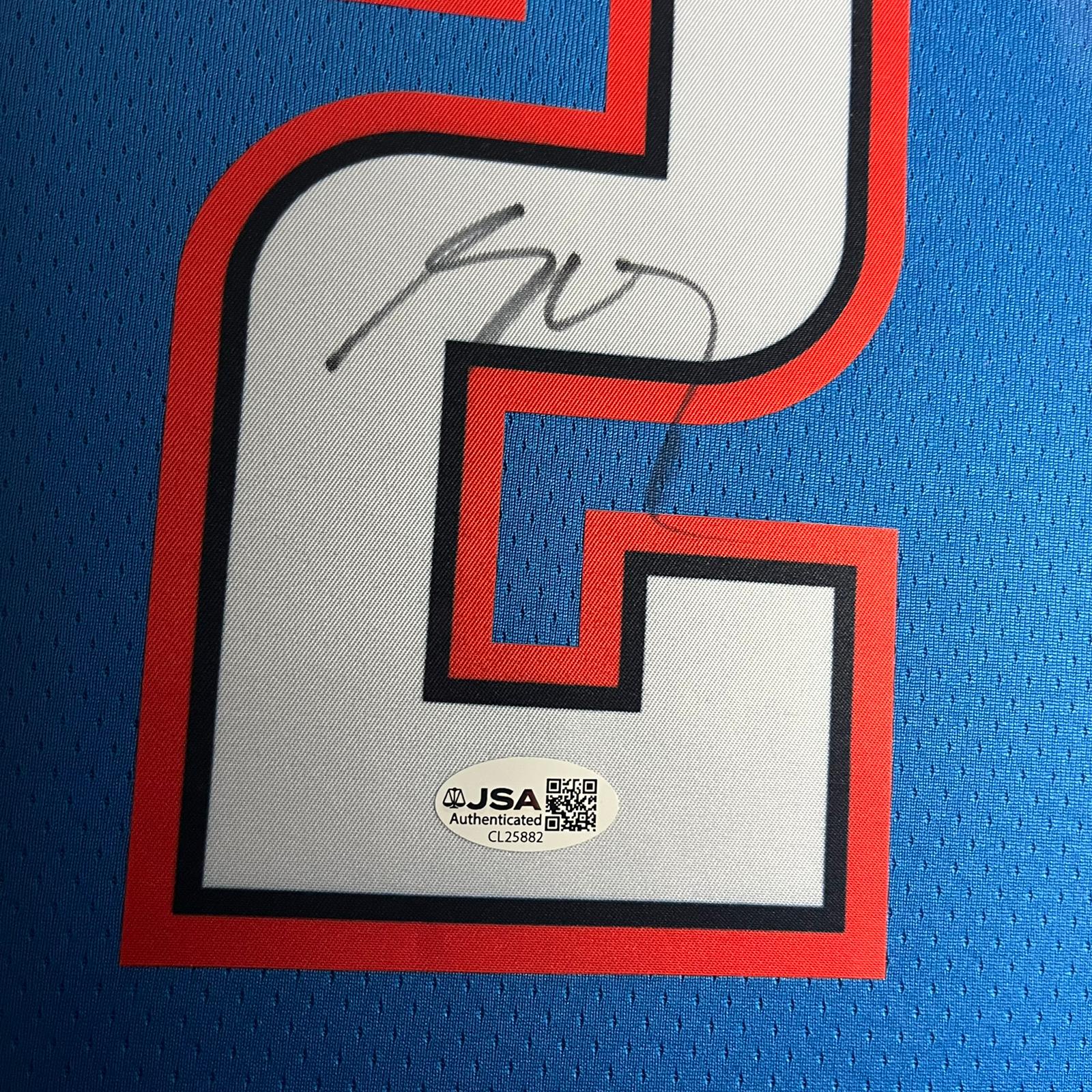 Shai Gilgeous-Alexander Signed Jersey Framed