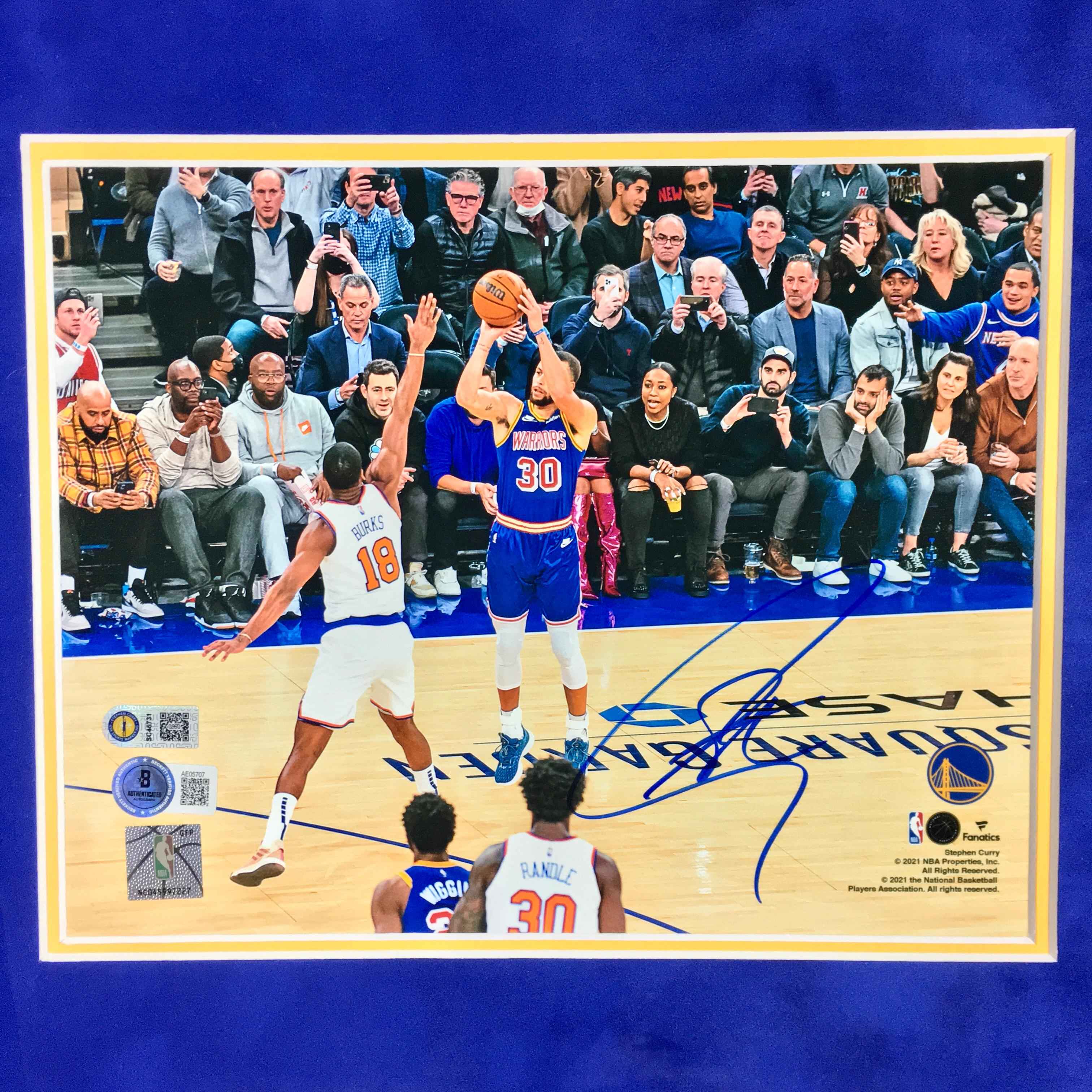 Stephen Curry Signed Photo Framed