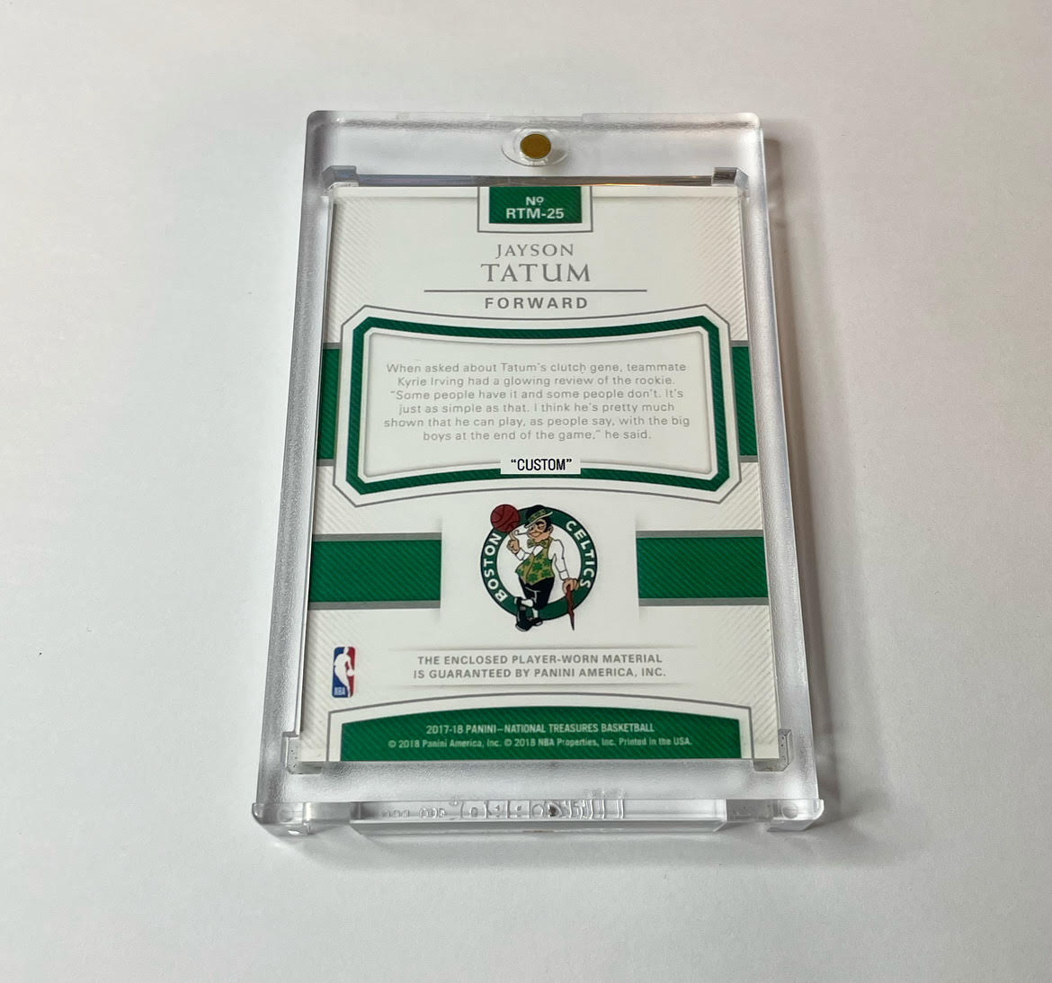 Custom Jayson Tatum Patch Card