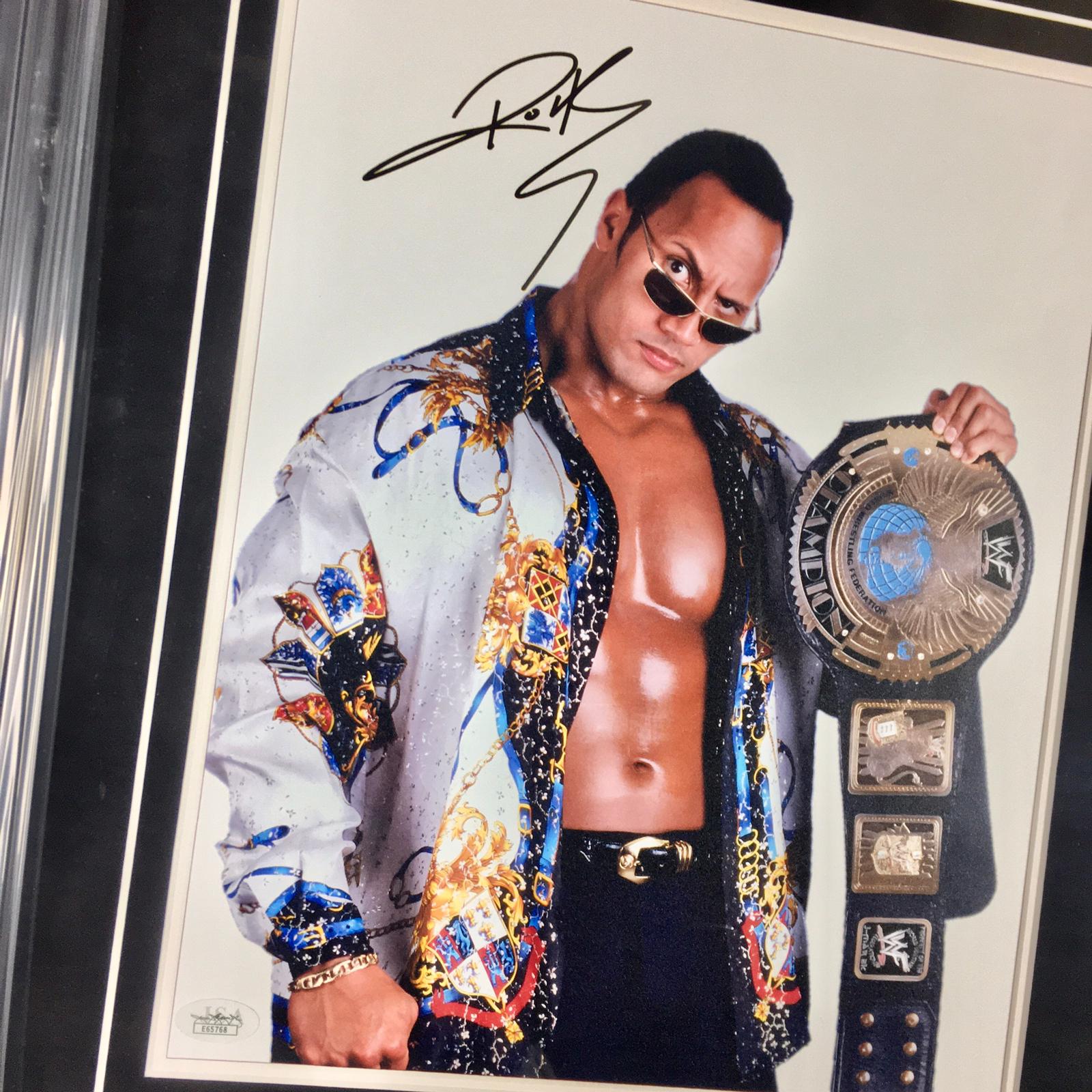 The Rock Signed Photo Framed