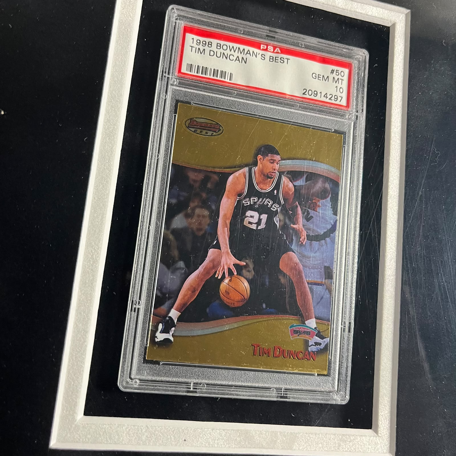 Tim Duncan Signed Jersey Framed