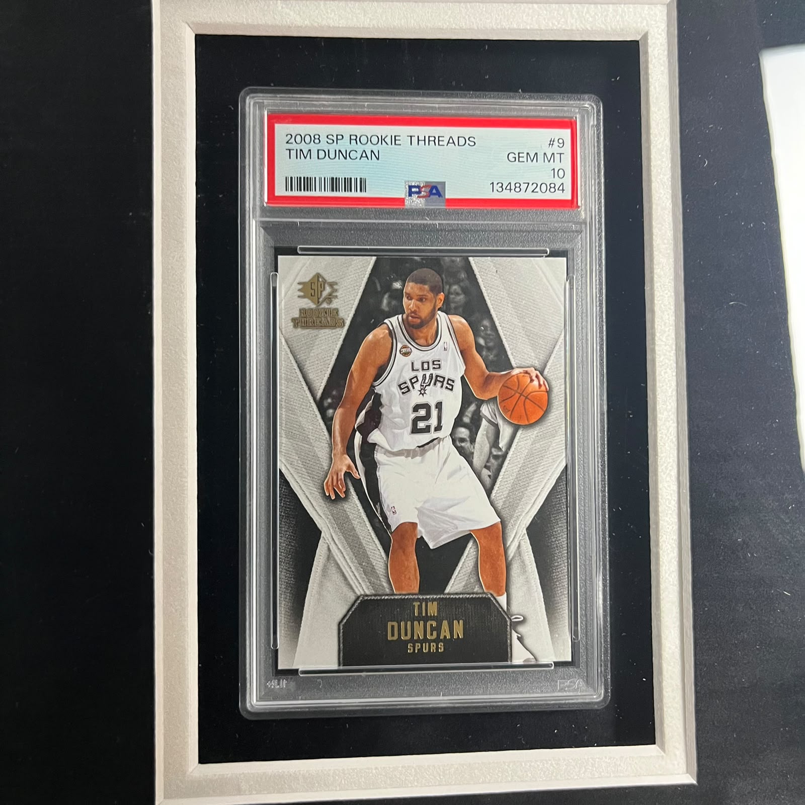 Tim Duncan Signed Jersey Framed