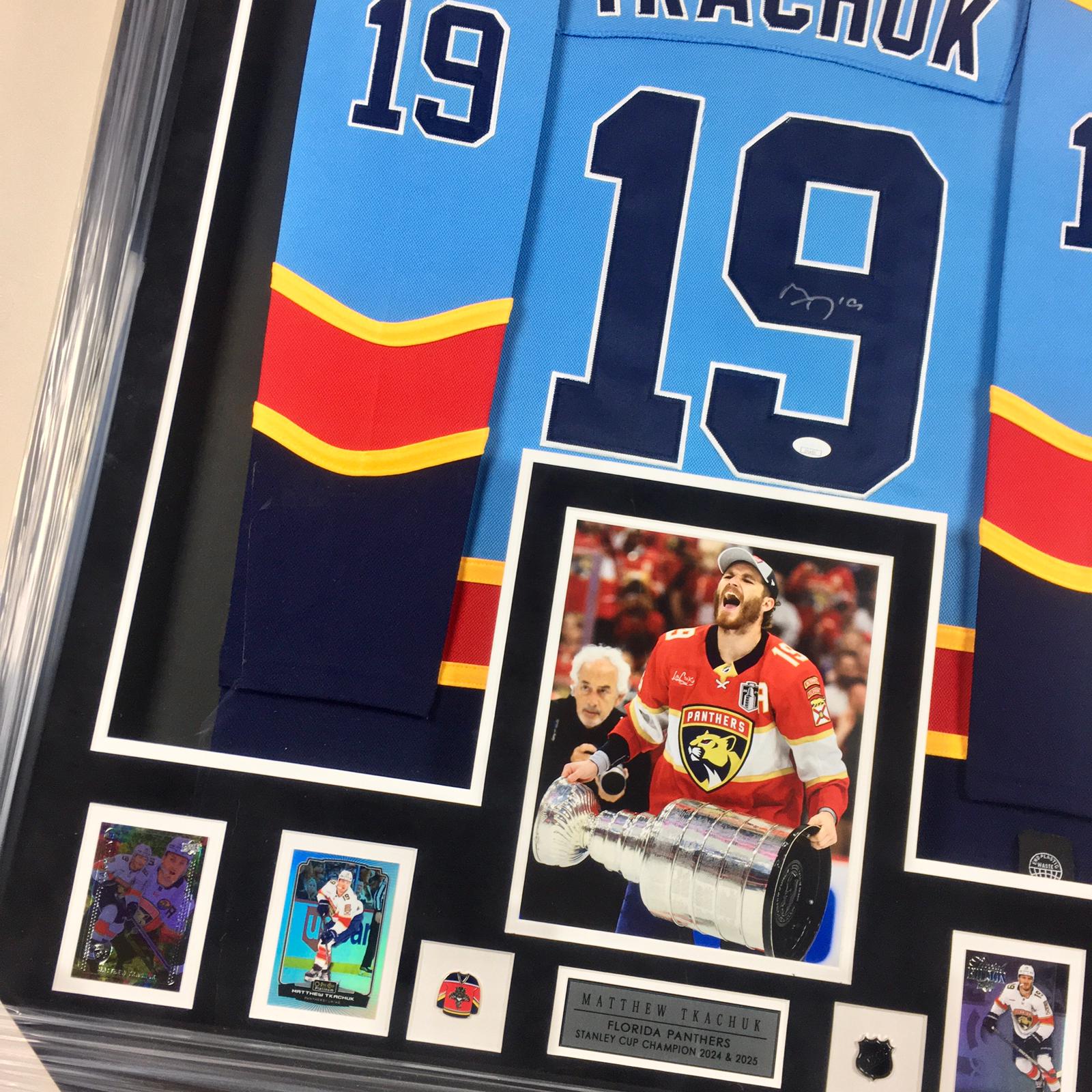 Matthew Tkachuk Signed Jersey Framed