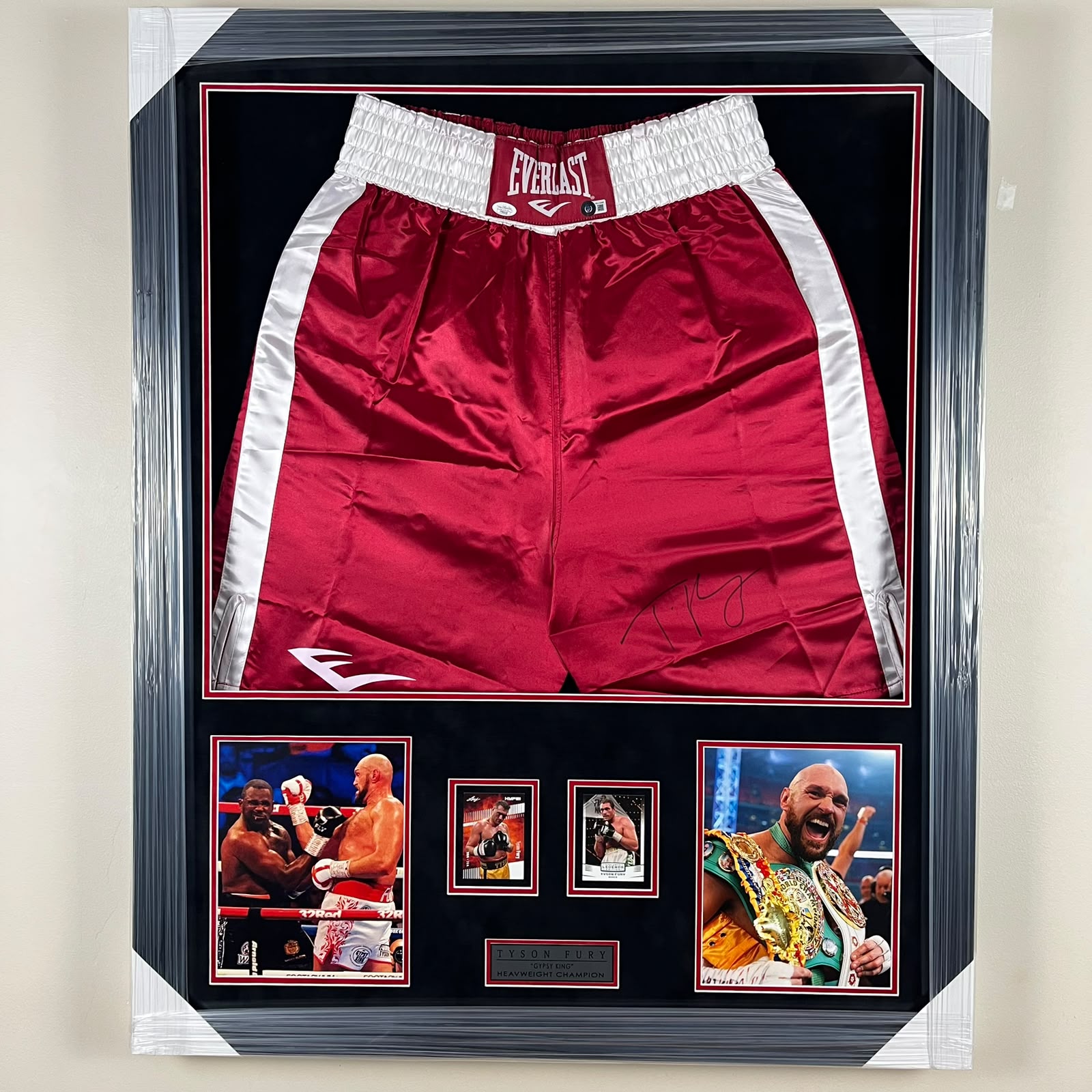 Tyson Fury Signed Trunks Framed