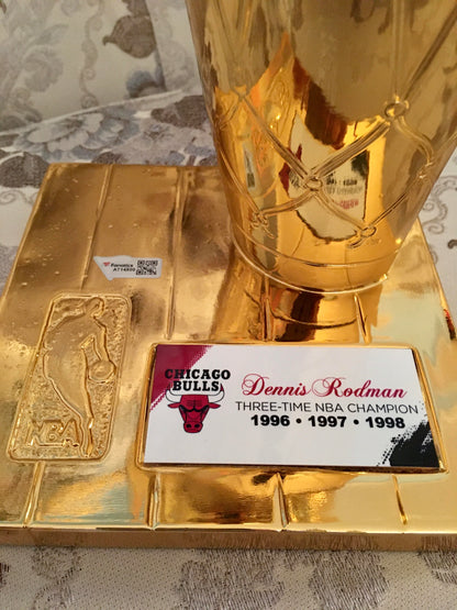 Dennis Rodman Signed NBA Trophy