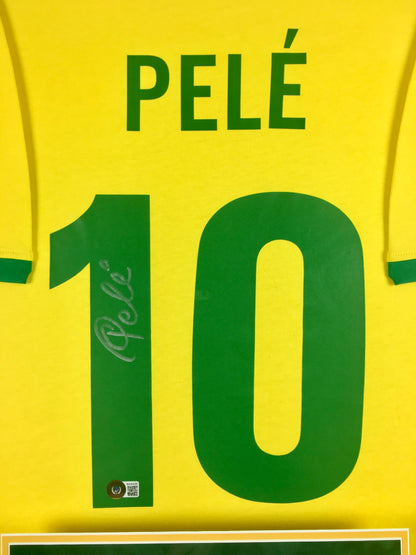 Pele Signed Jersey Framed