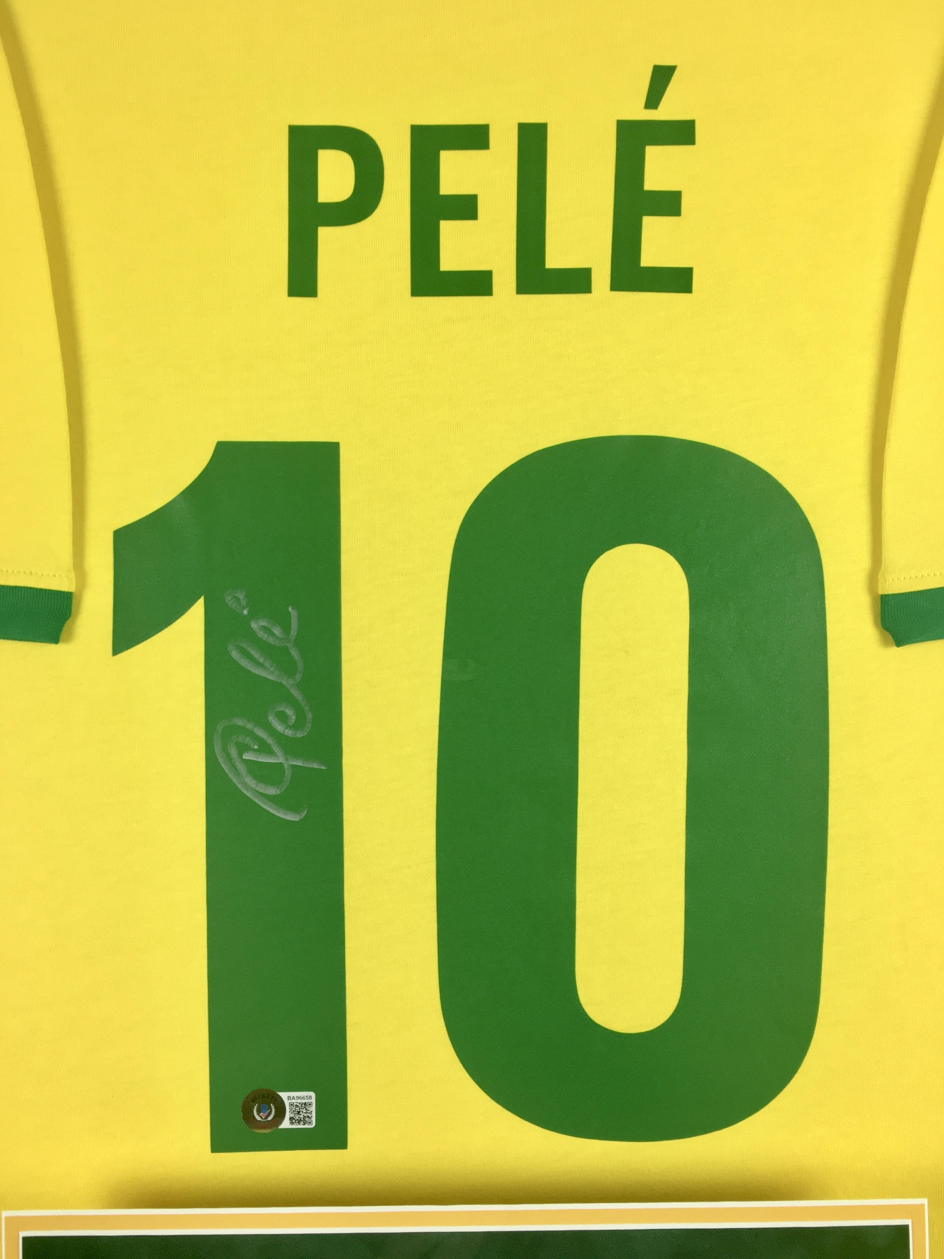 Pele Signed Jersey Framed