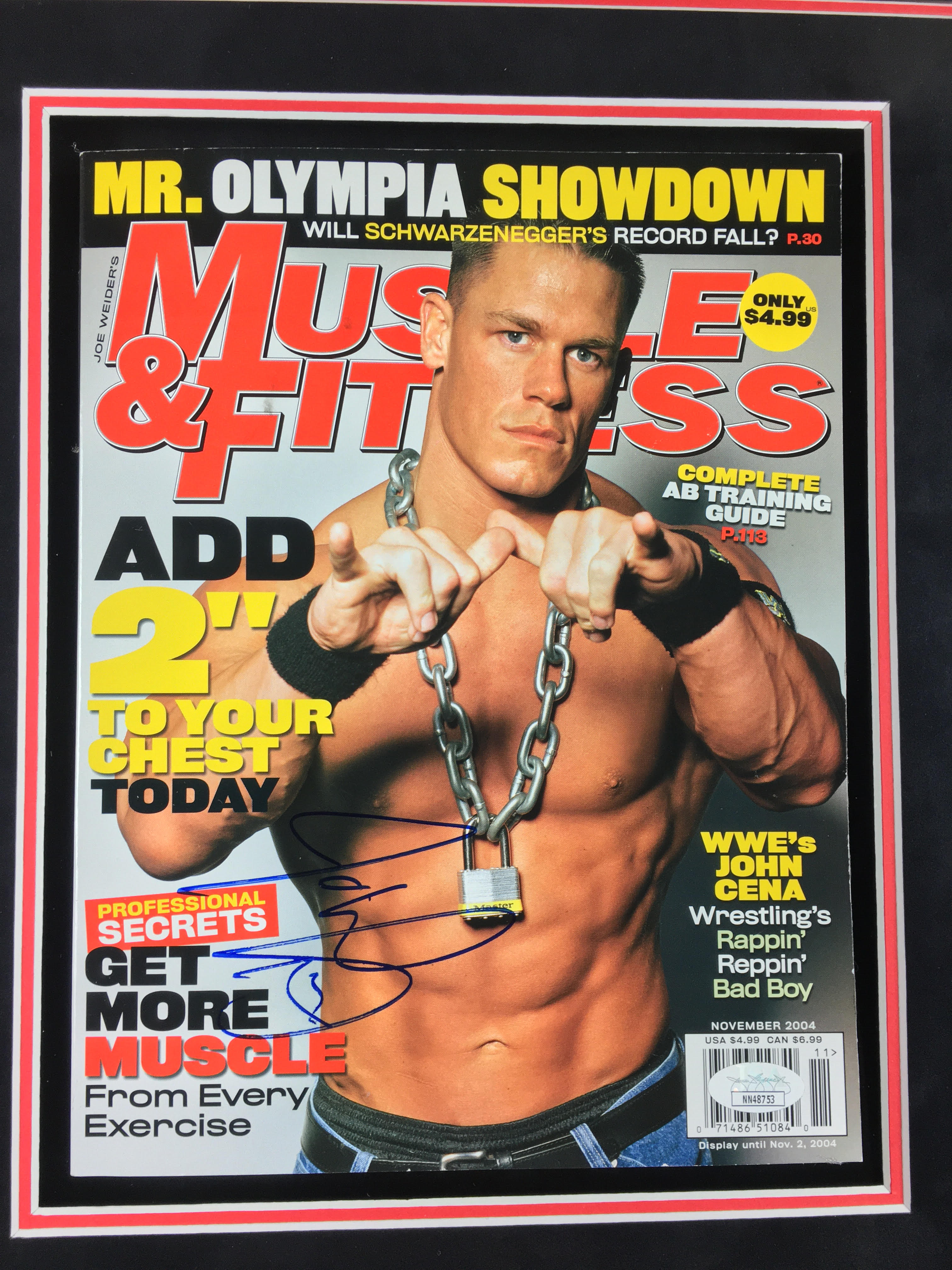 John Cena Signed Magazine with Spinner Belt