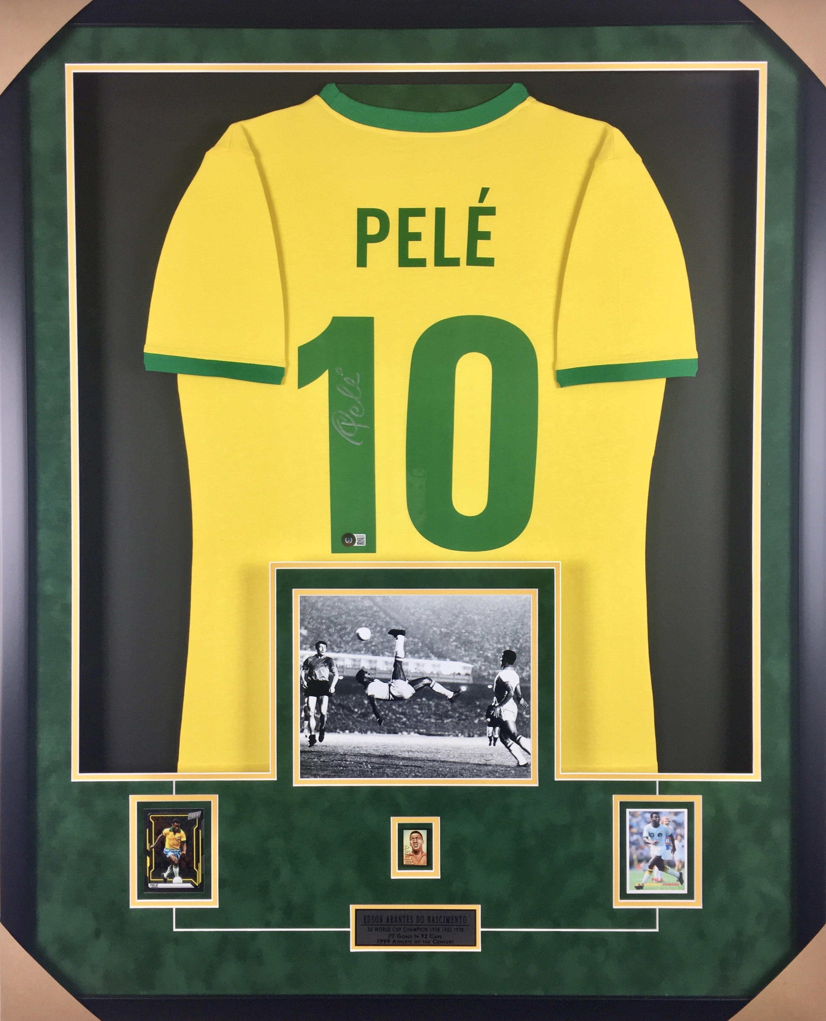 Pele Signed Jersey Framed